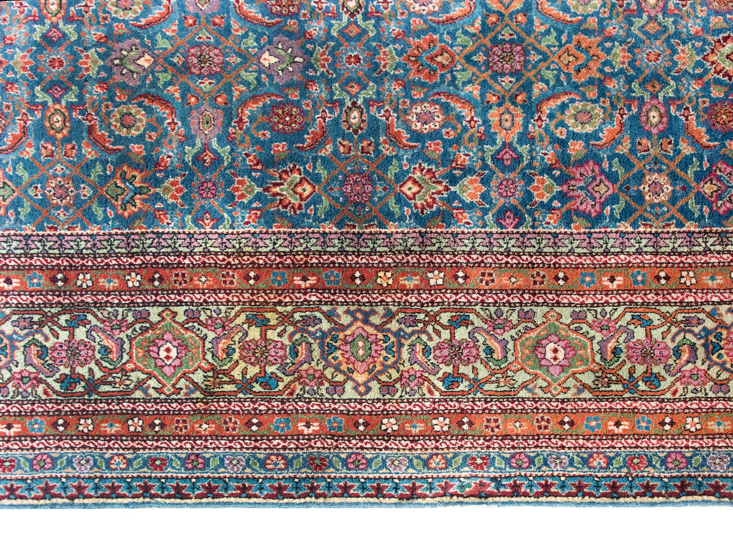 Annodato a mano Tappeto persiano Tabriz dei primi del Novecento in vendita
