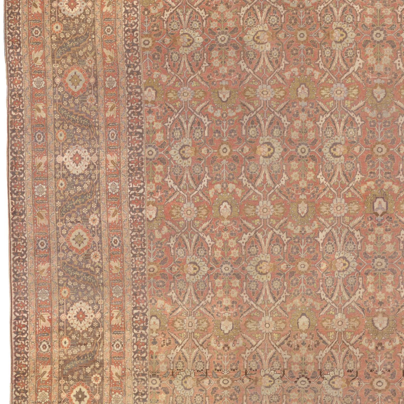 Wool Early 20th Century Persian Tabriz Rug