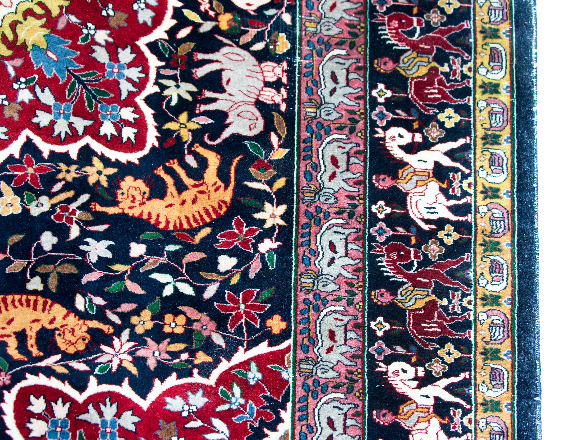 Tappeto persiano Tabriz dei primi del Novecento In condizioni buone in vendita a Chicago, IL