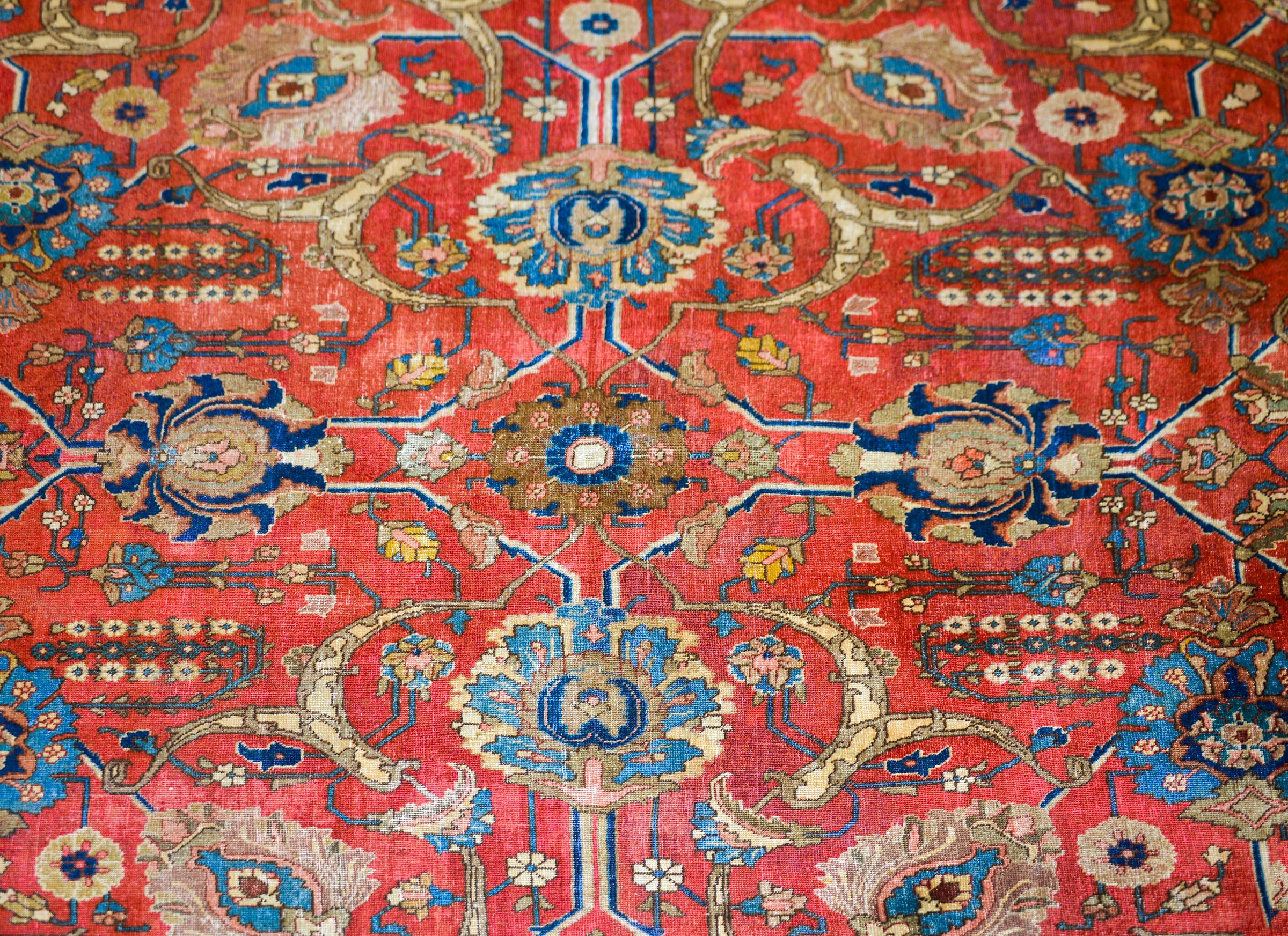 Persischer Täbriz-Teppich aus dem frühen 20. Jahrhundert (Mitte des 20. Jahrhunderts) im Angebot