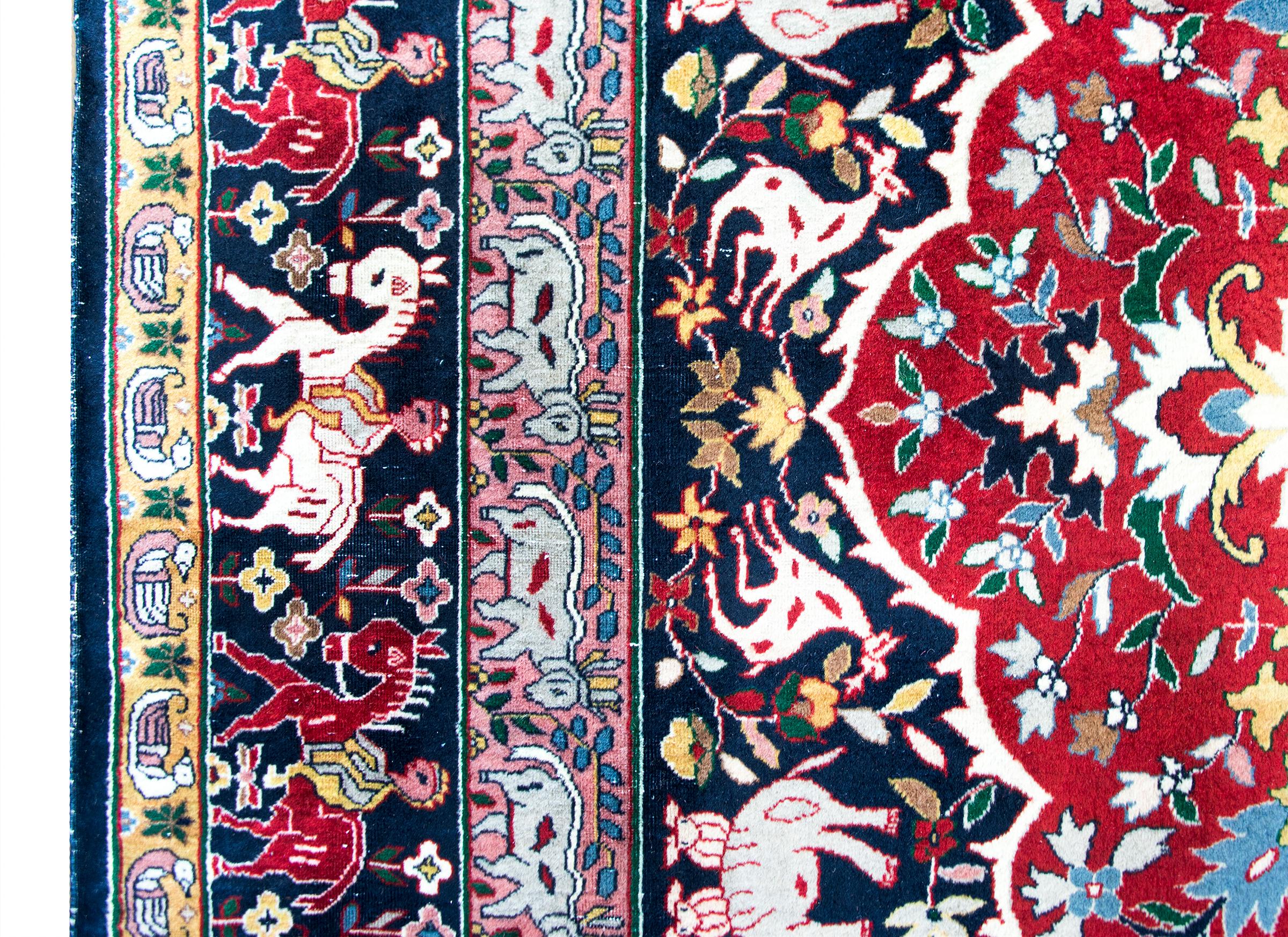 Metà XX secolo Tappeto persiano Tabriz dei primi del Novecento in vendita