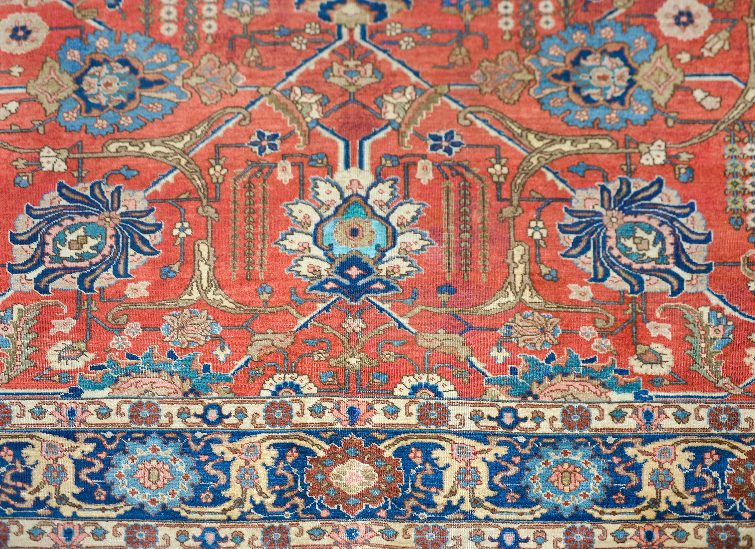 Early 20th Century Persian Tabriz Rug For Sale 1