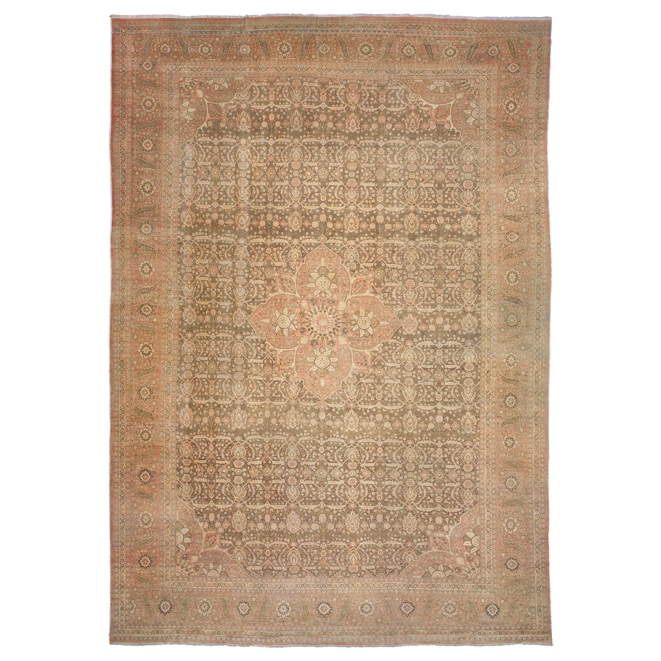 Early 20th Century Persian Tabriz Rug For Sale