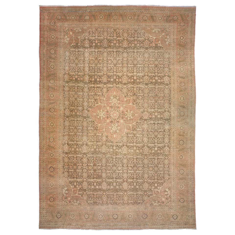 Elizabethan Rug Vintage Persian Mashhad Area Rug with Elizabethan Style and French ...