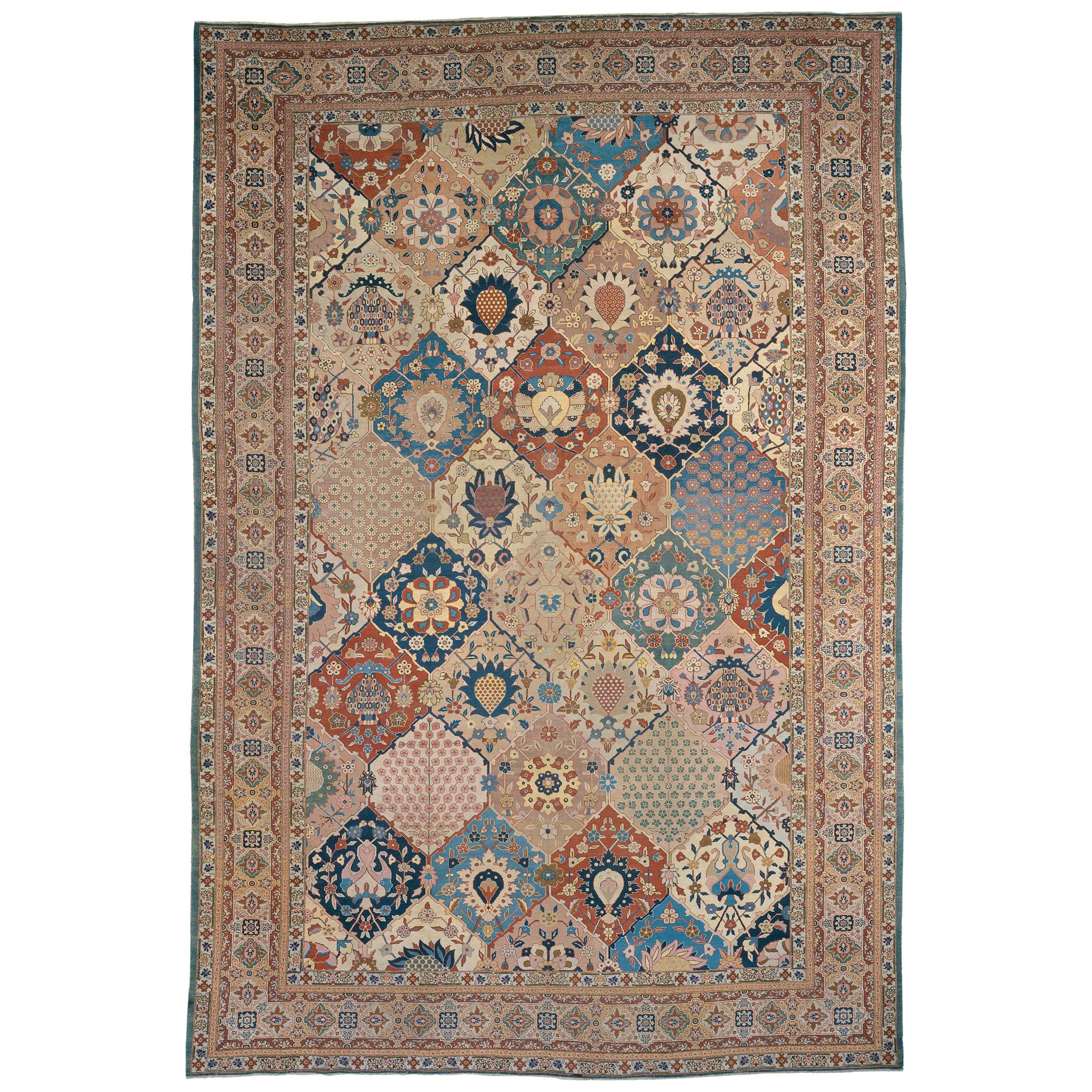 Tapis persan Tabriz du début du 20e siècle