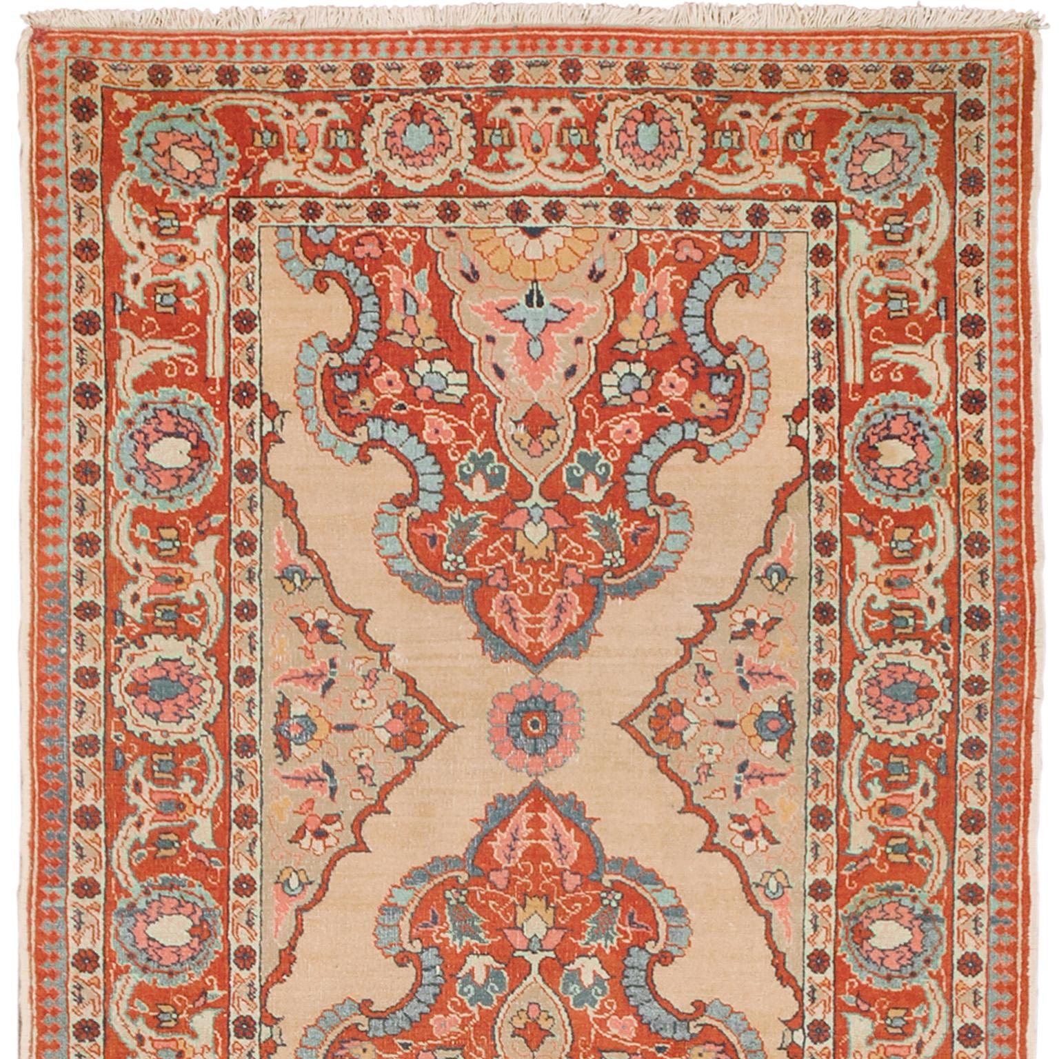 Hand-Woven Early 20th Century Persian Tabriz Runner For Sale