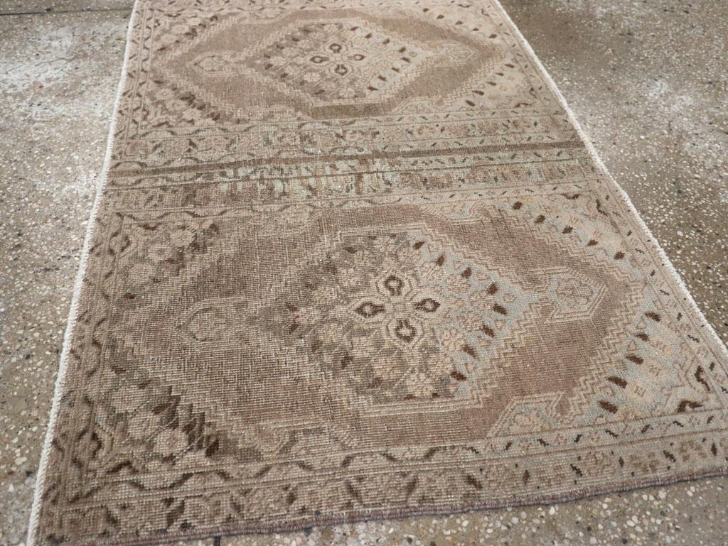 Early 20th Century Persian Tabriz Throw Rug For Sale 1