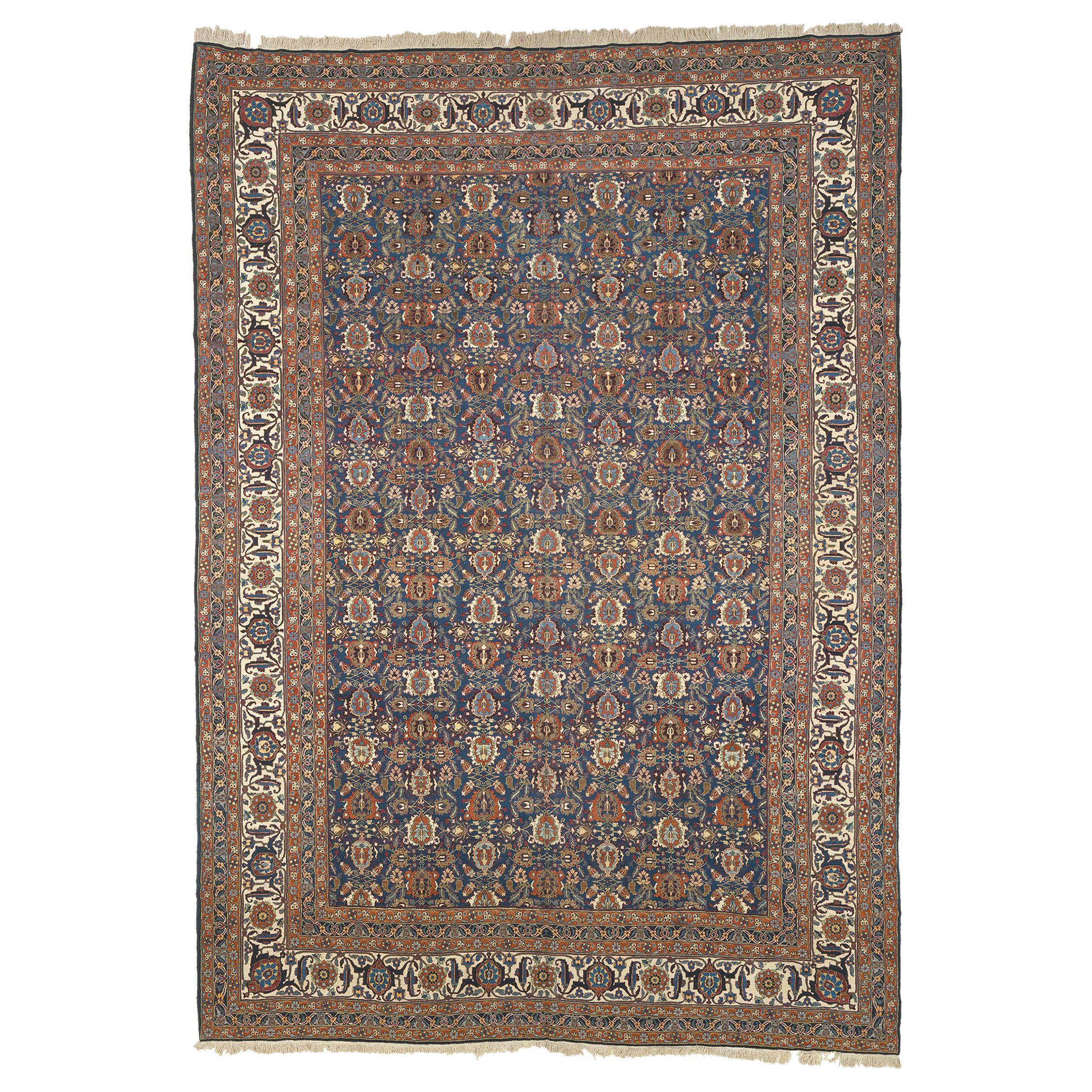 Early 20th Century Persian Tehran Rug For Sale