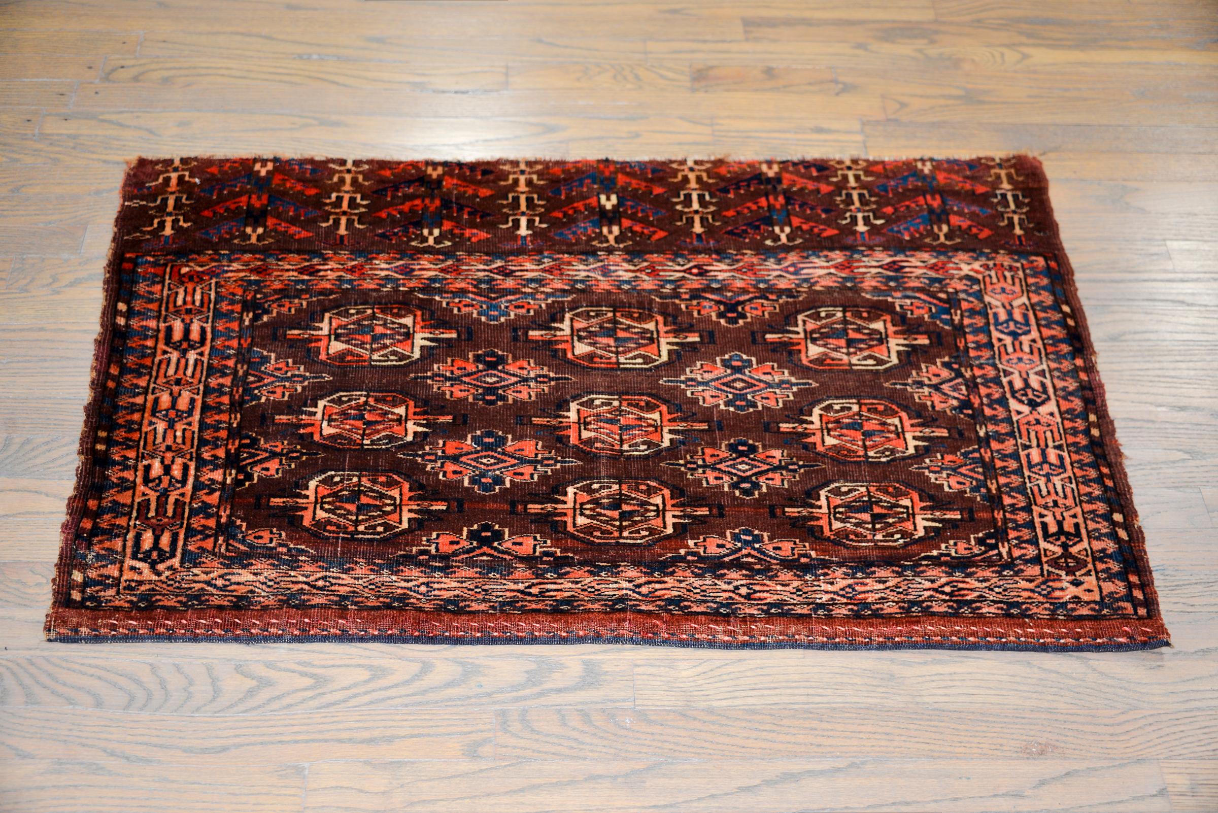 Early 20th Century Persian Teke Rug For Sale 5
