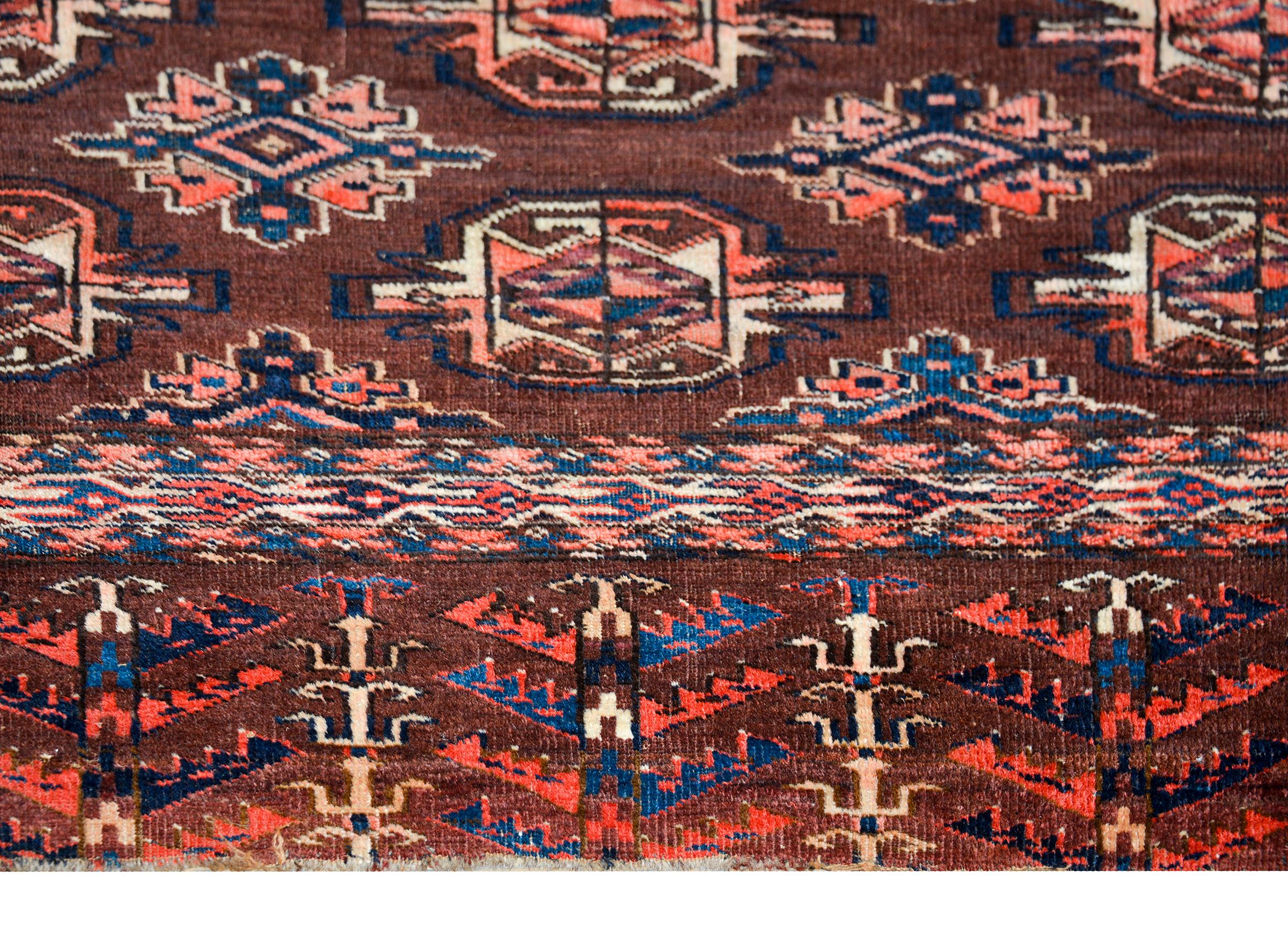 Early 20th Century Persian Teke Rug For Sale 2