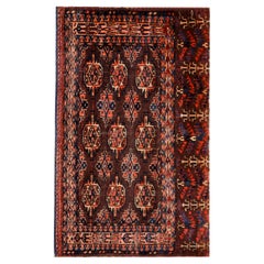 Antique Early 20th Century Persian Teke Rug