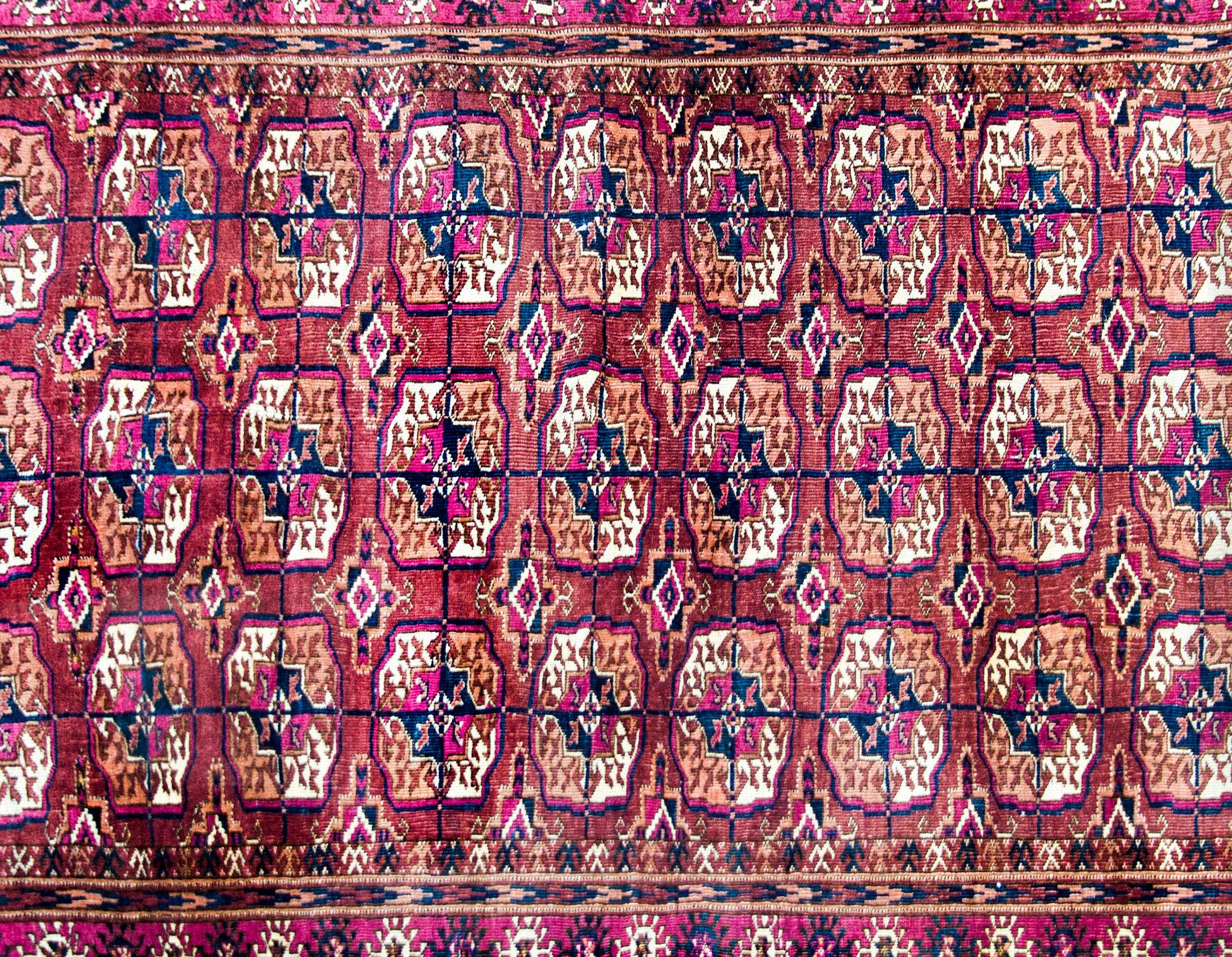 Tribal Early 20th Century Persian Tekeh Rug For Sale