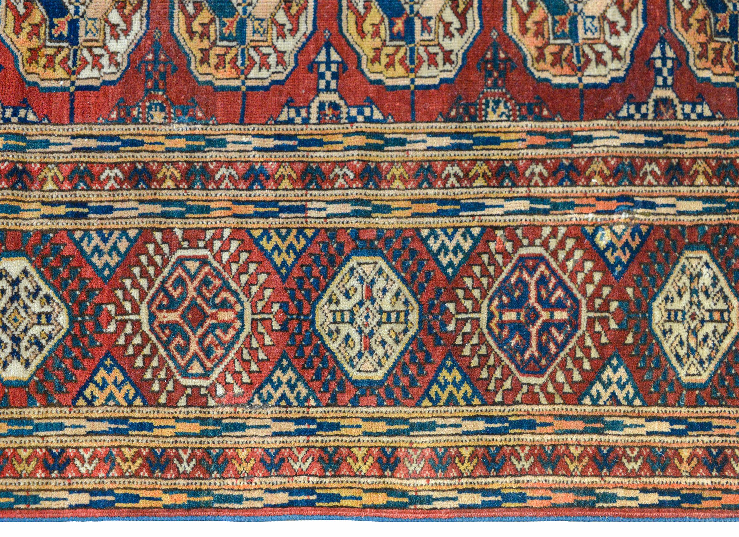 Wool Early 20th Century Persian Tekeh Rug For Sale