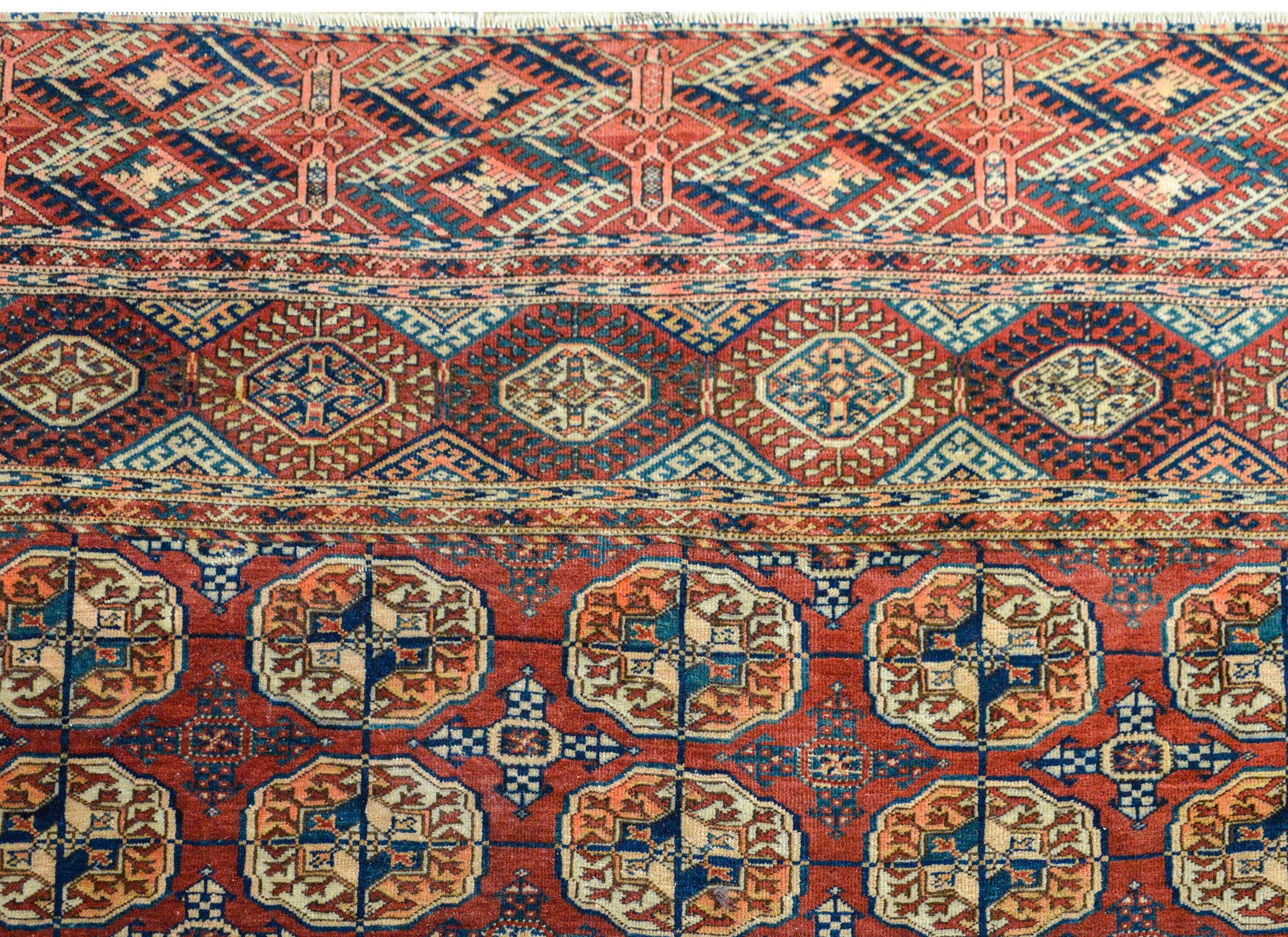 Persischer Tekeh-Teppich des frühen 20. Jahrhunderts (Wolle) im Angebot