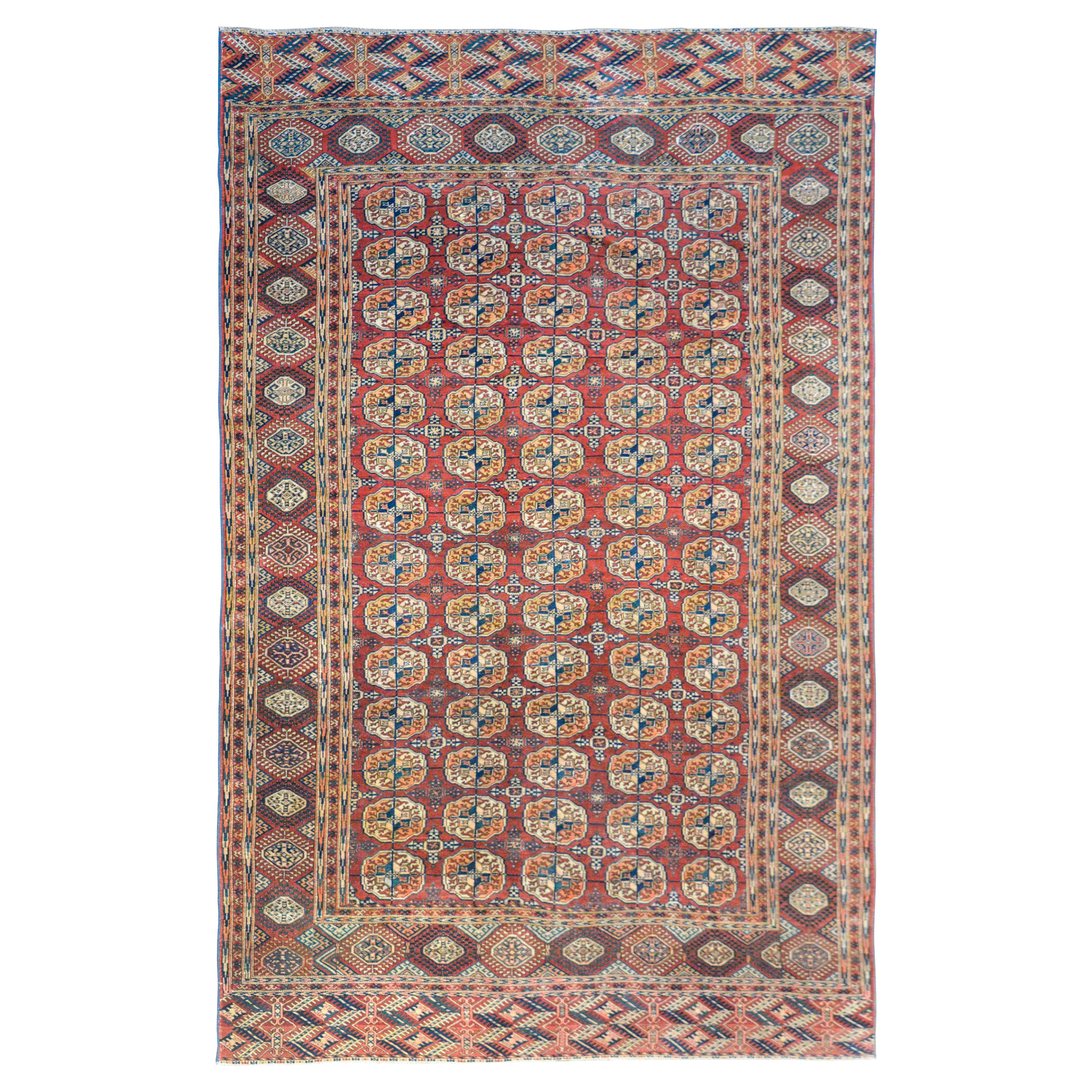 Early 20th Century Persian Tekeh Rug For Sale