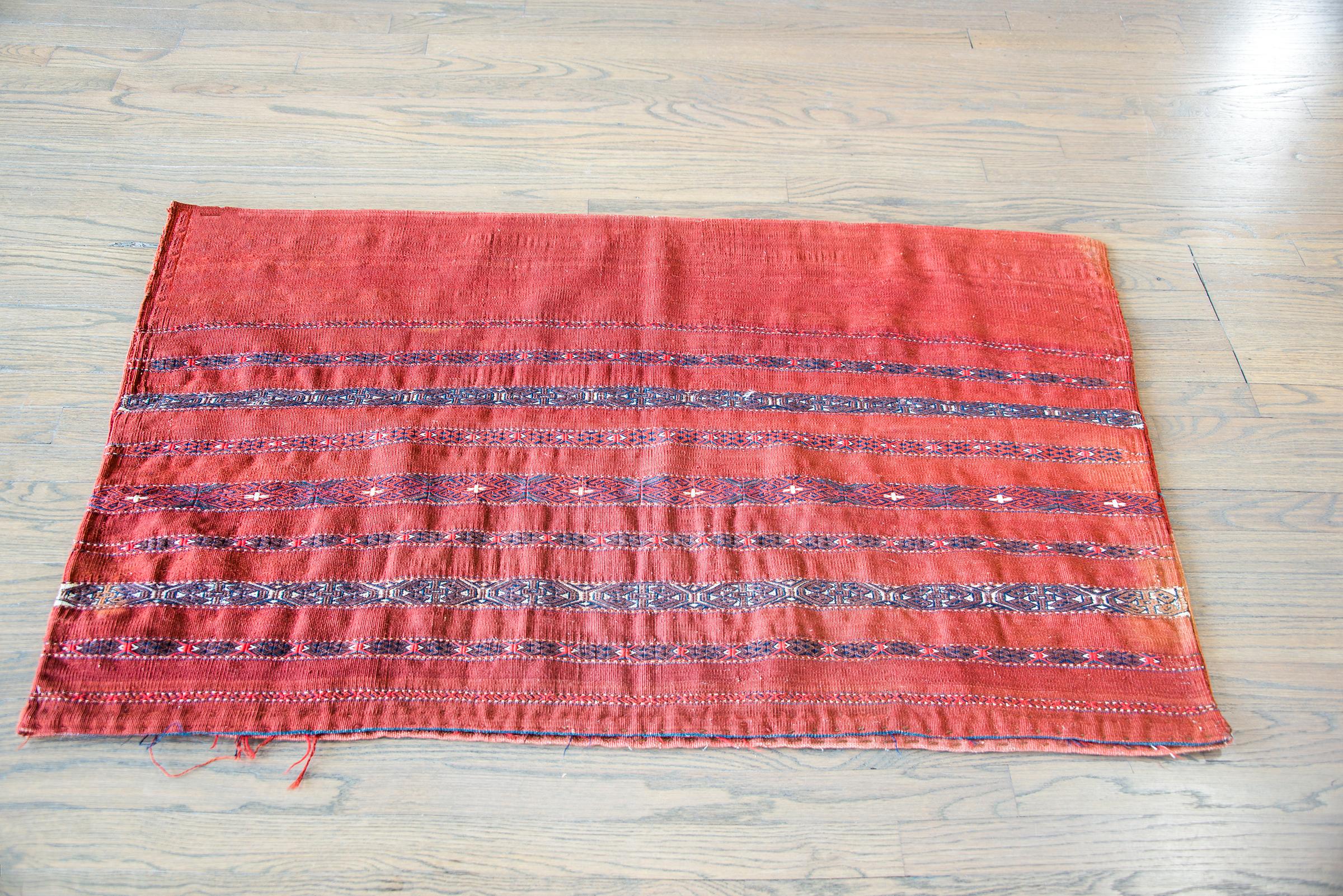 Early 20th Century Persian Turkman Rug For Sale 5