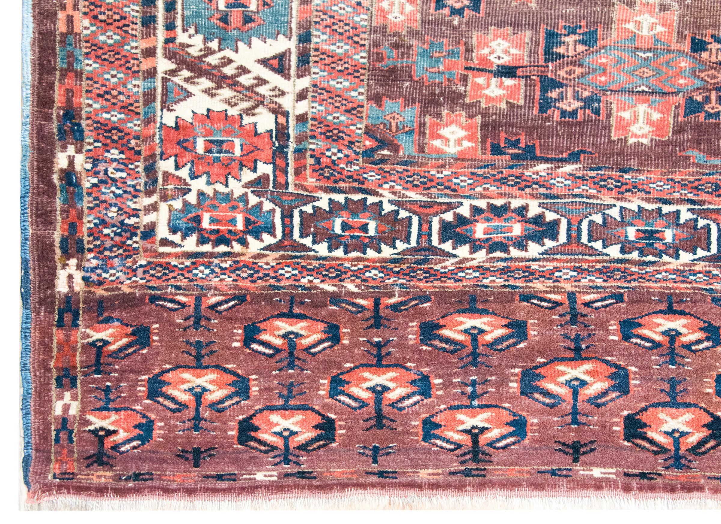 Tappeto persiano turkmeno dei primi del Novecento in vendita 4