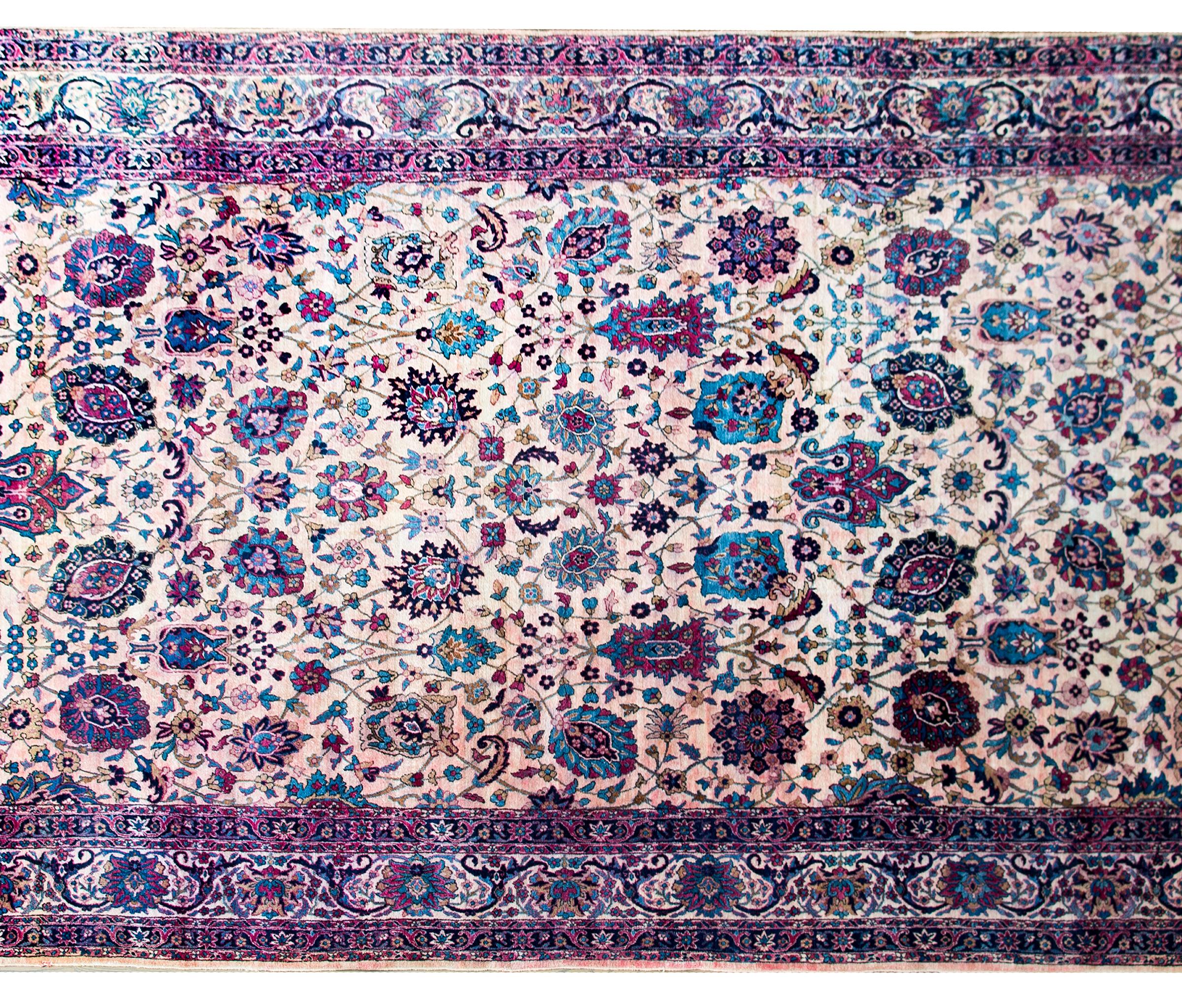 Tribal Early 20th Century Persian Yazd Rug For Sale