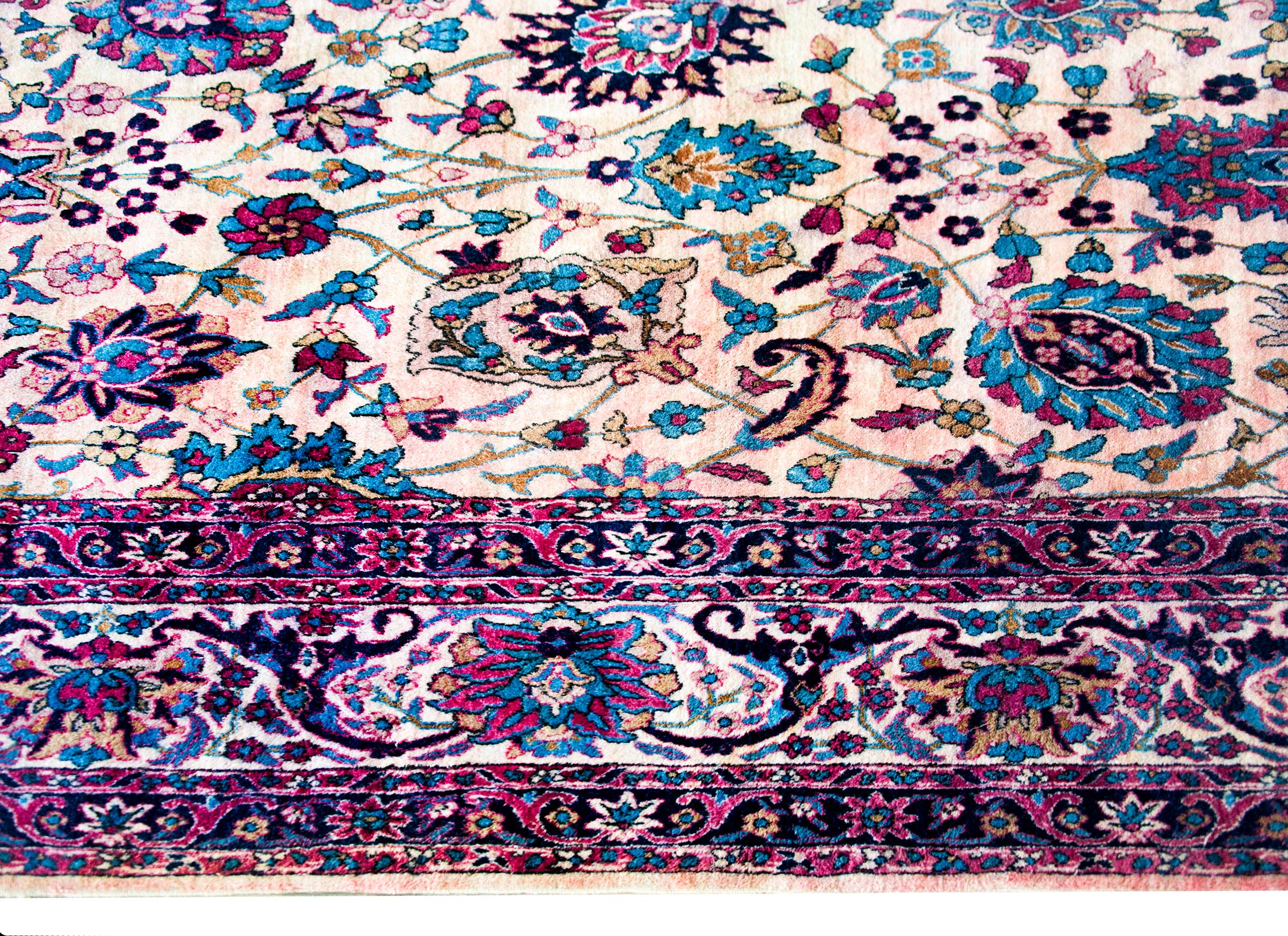 Hand-Knotted Early 20th Century Persian Yazd Rug For Sale
