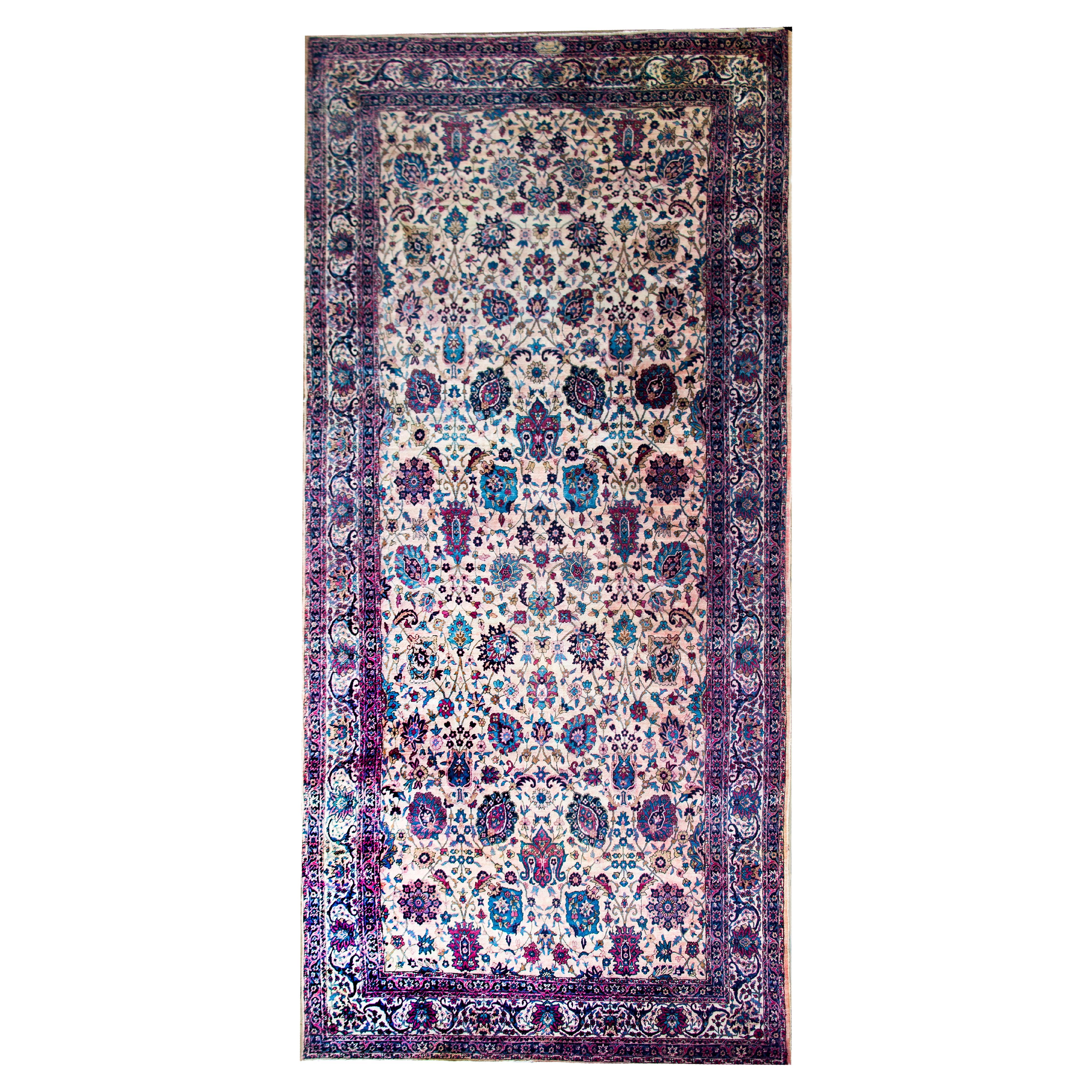 Early 20th Century Persian Yazd Rug For Sale