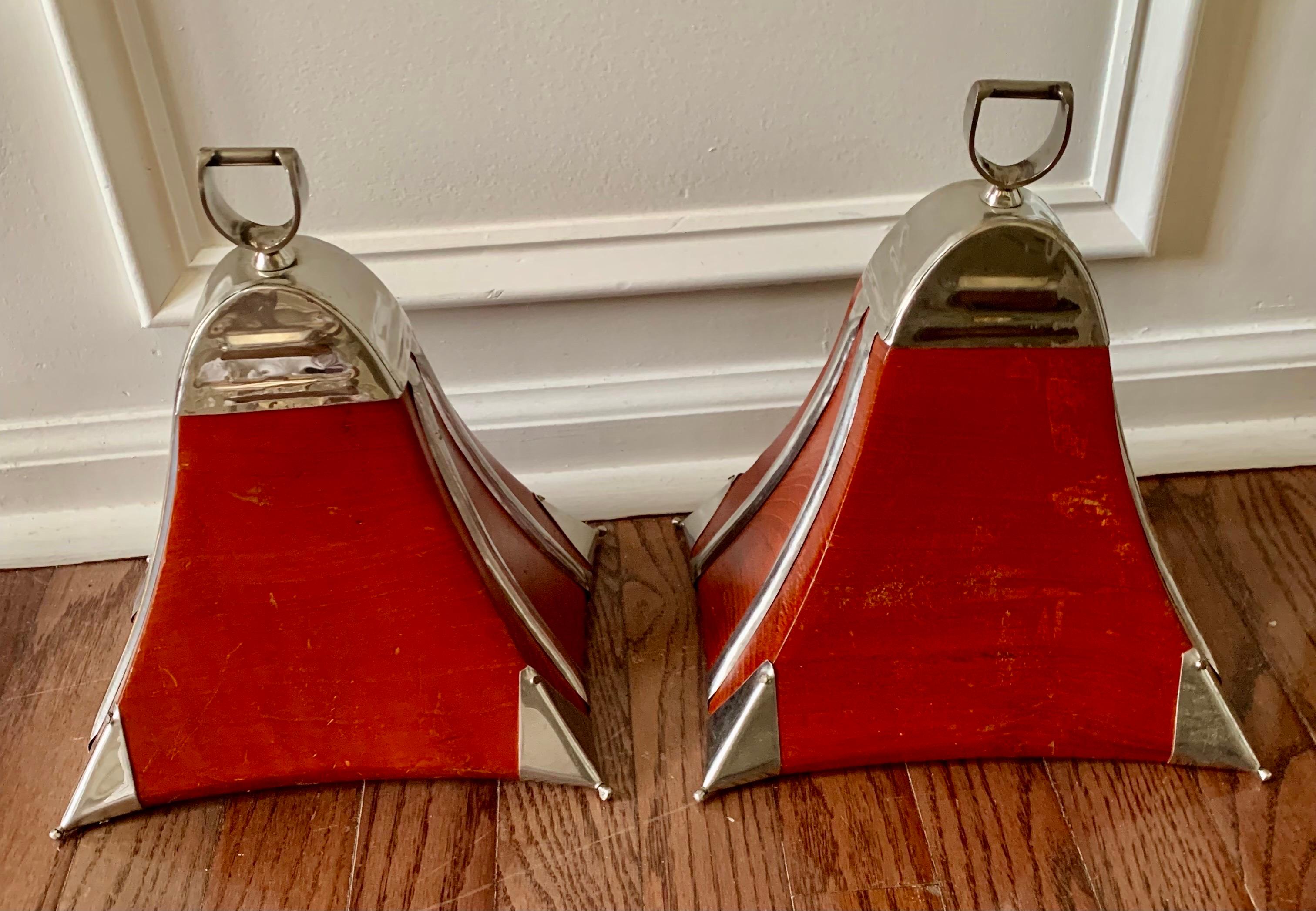 Spanish Colonial Early 20th Century Peruvian Equestrian Stirrups, a Pair