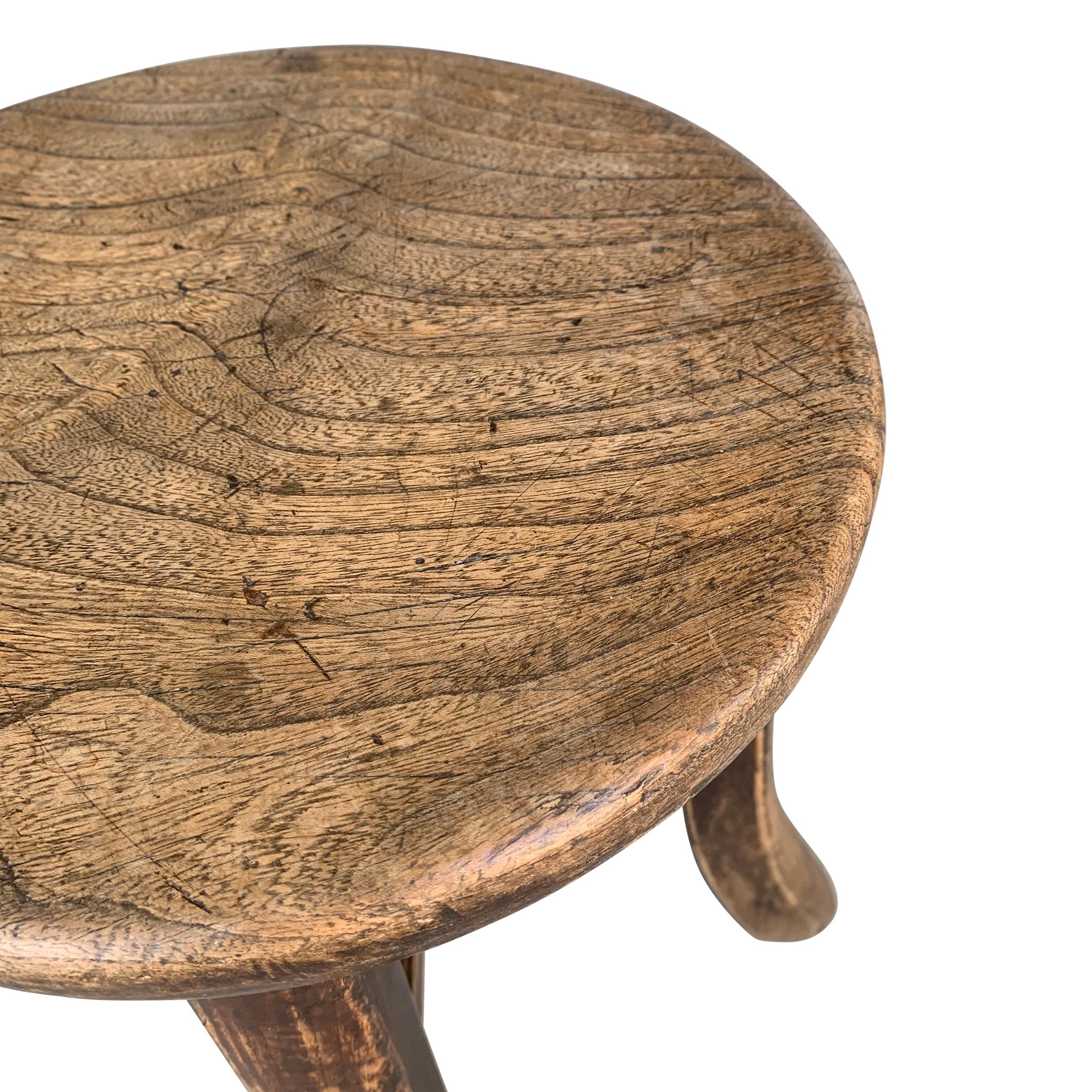 Elm Early 20th Century Petite Chinese Stool