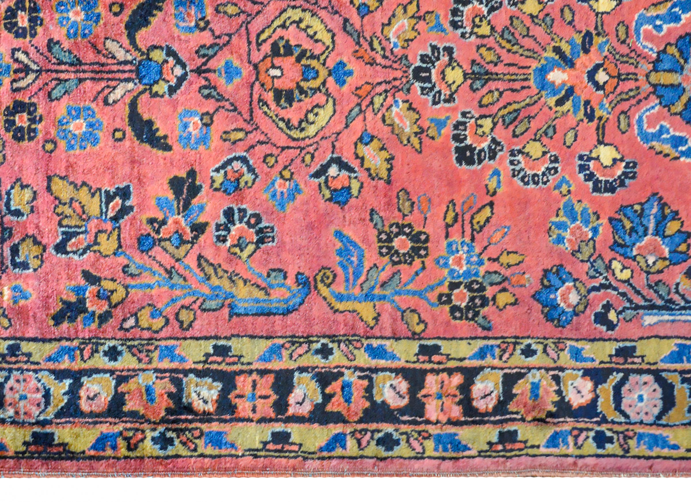 Mid-20th Century Early 20th Century Petite Sarouk Rug For Sale