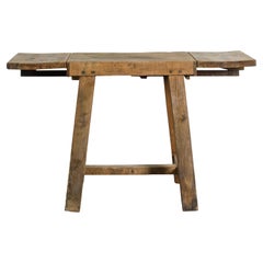 Early 20th Century Petite Antique Wood Drop Leaf Table