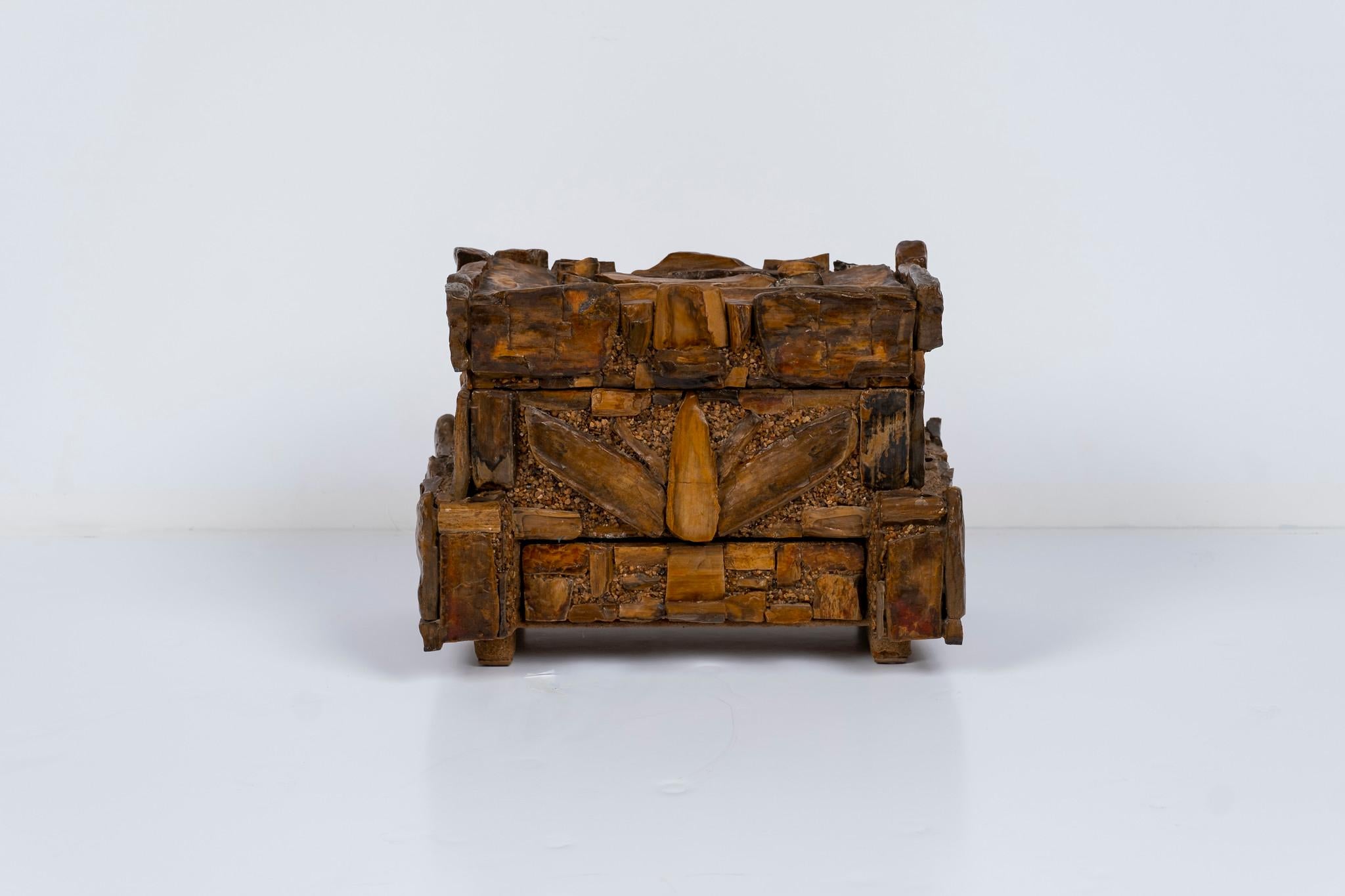 Early 20th Century Petrified Wood Folk Art Box 3
