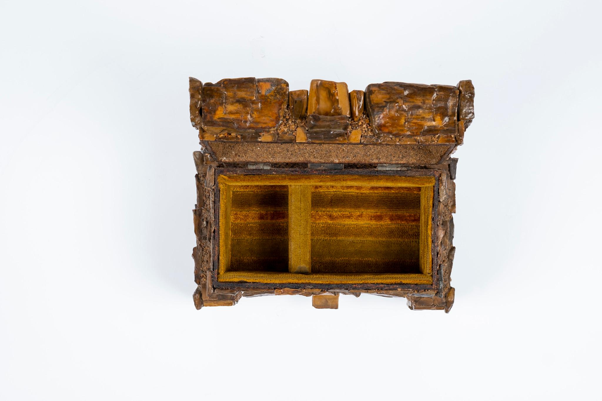 Early 20th Century Petrified Wood Folk Art Box 5