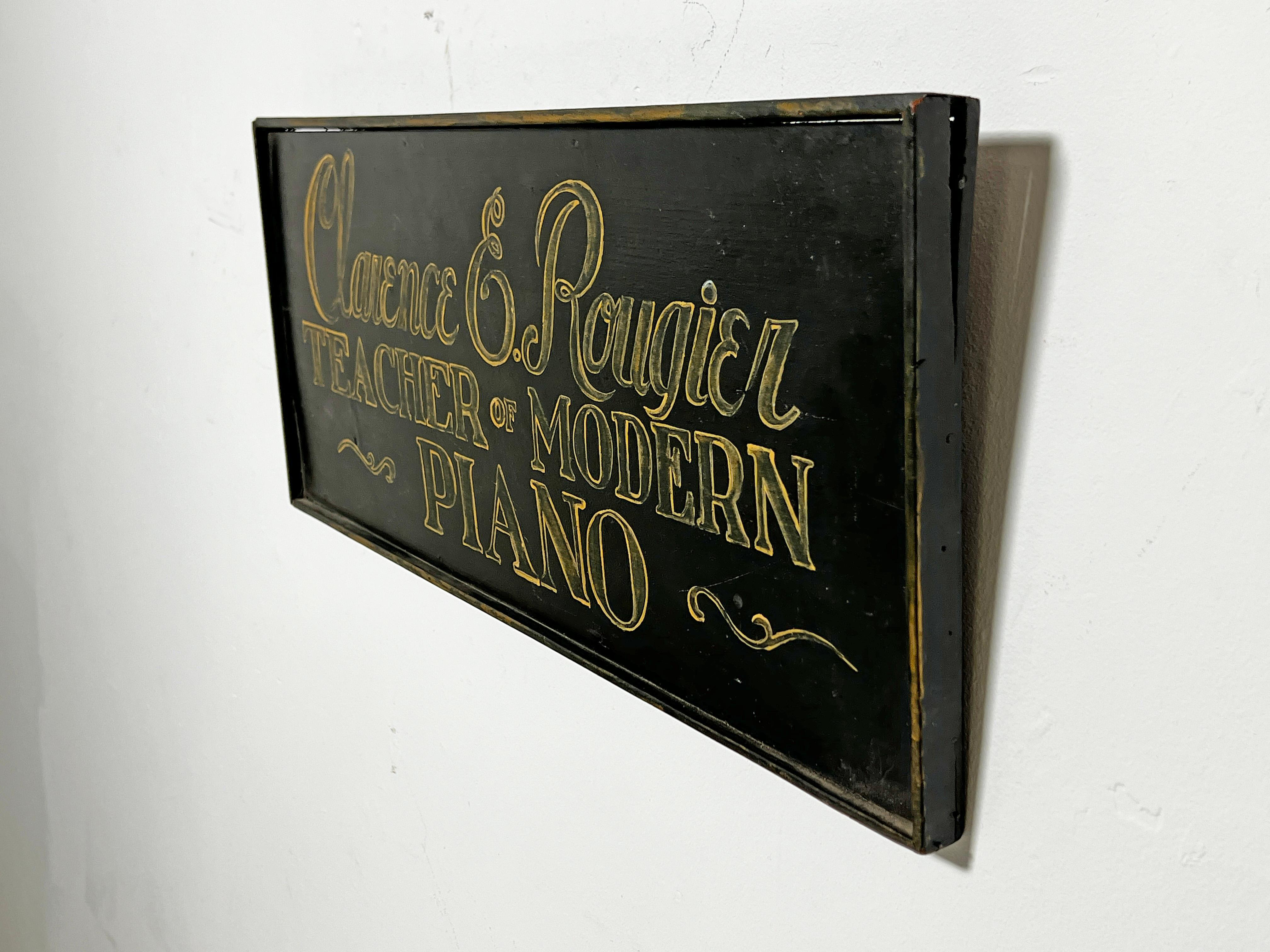 Hand painted sign for the services of a 