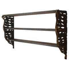 Early 20th Century Pierced Ebonised & Gilt Dragon Open Shelving Chinese Export