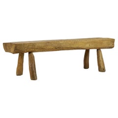 Early 20th Century "Pig Bench" Slab Coffee Table
