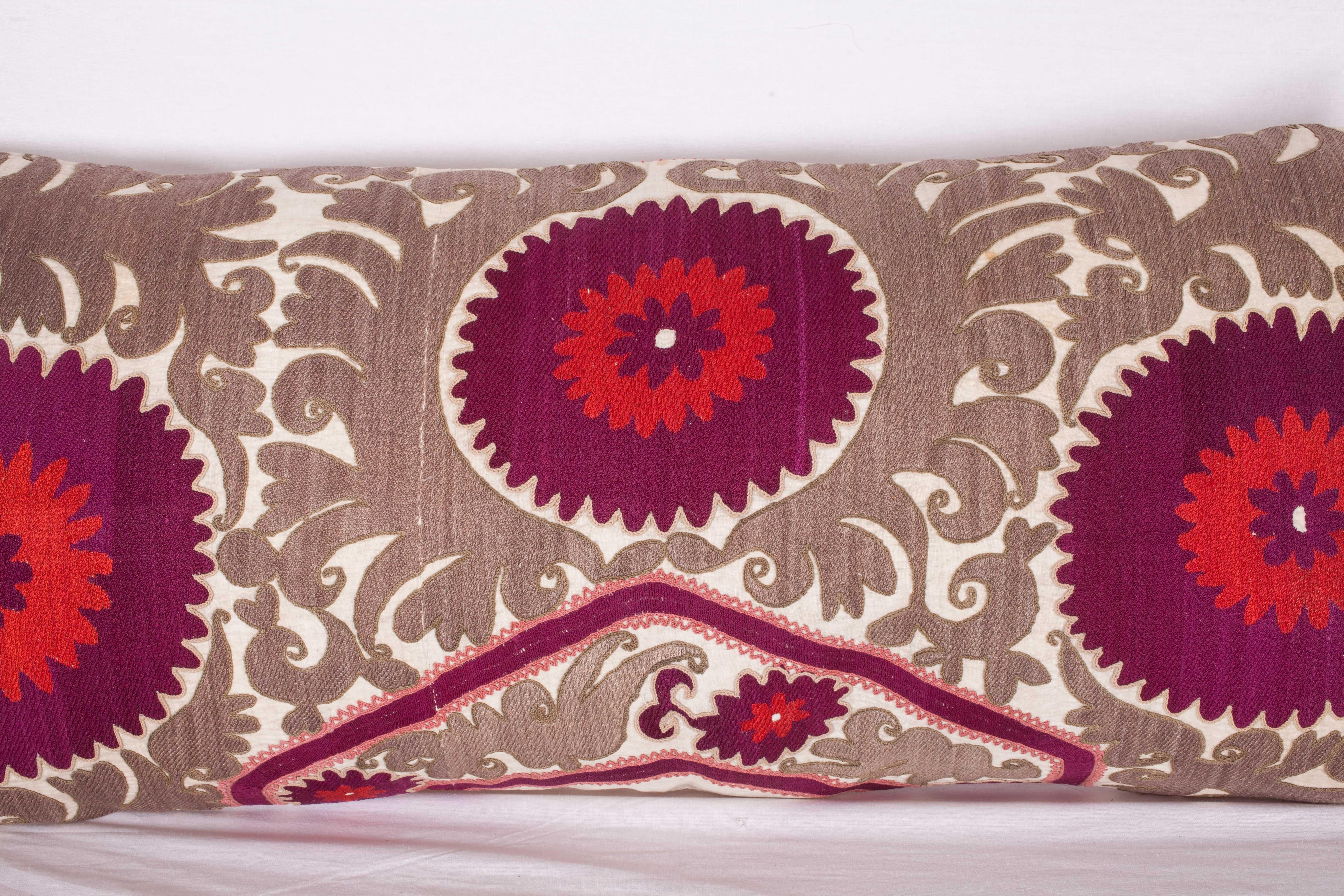 Uzbek Early 20th Century Pillow Case Made from a Samarkand Suzani, 1930s