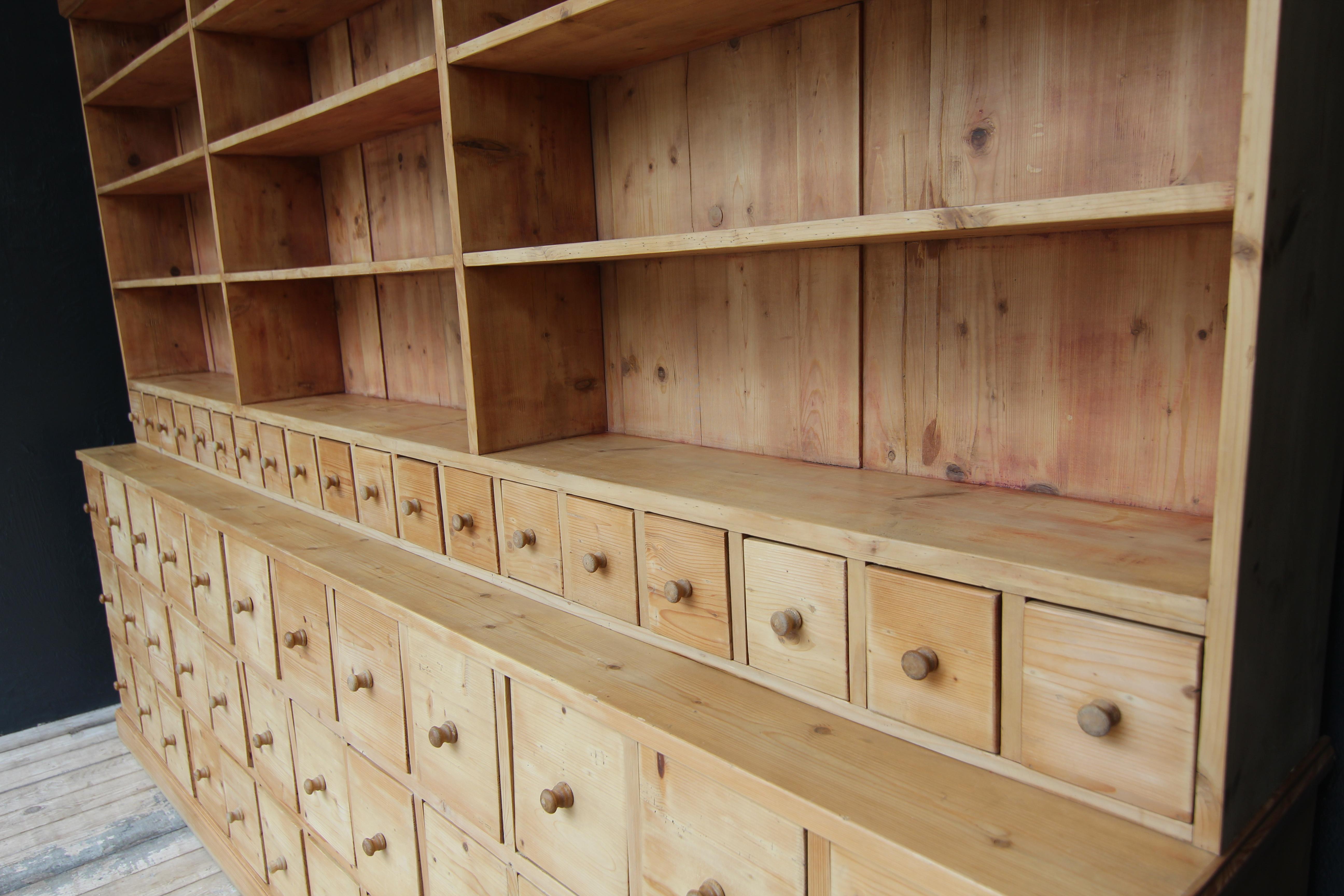 Early 20th Century Pine Apothecary Cabinet For Sale 5