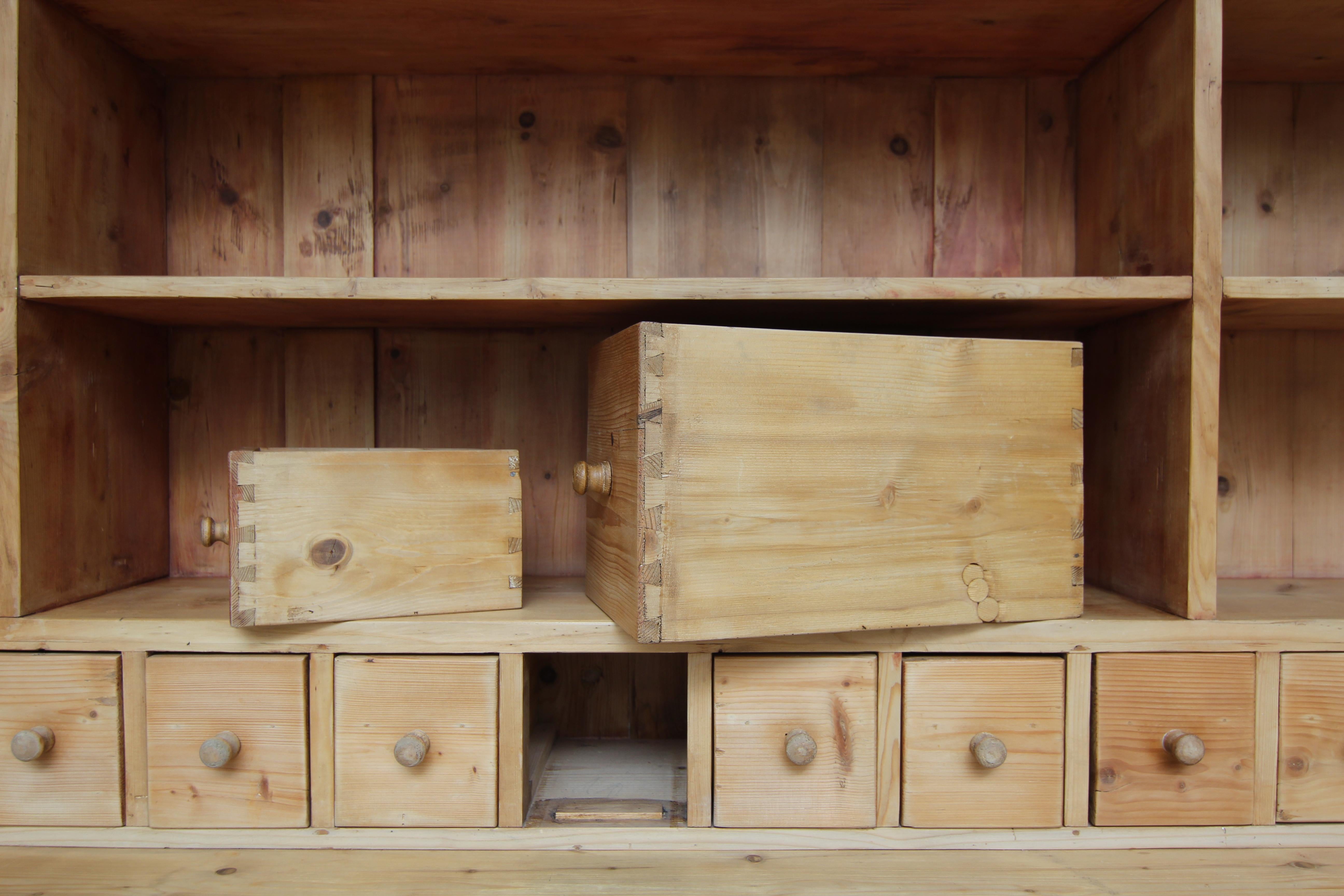 Early 20th Century Pine Apothecary Cabinet For Sale 14