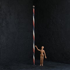 Barra de barbería de pino de principios del siglo XX