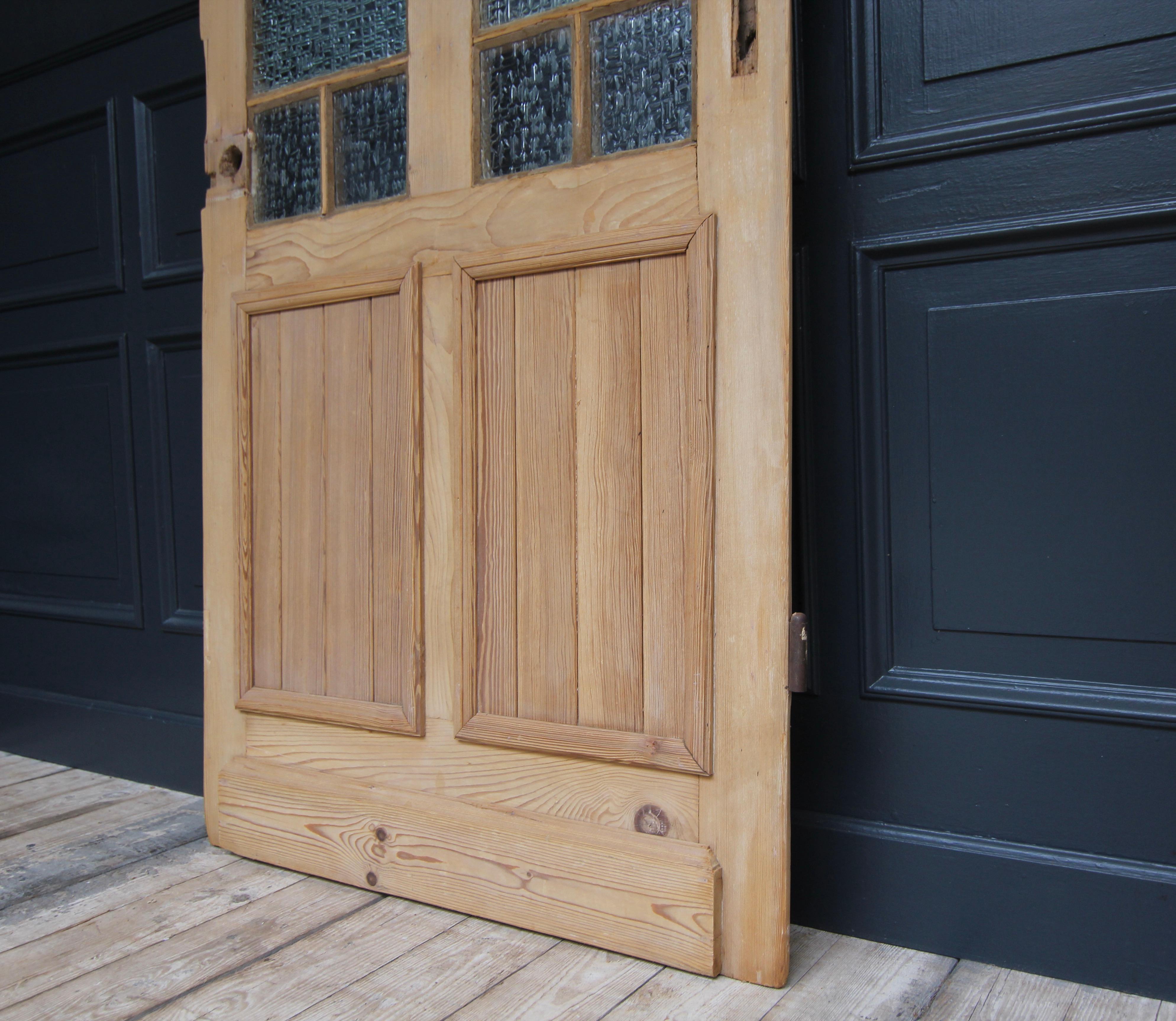 Early 20th Century Pine Door with Glass 9
