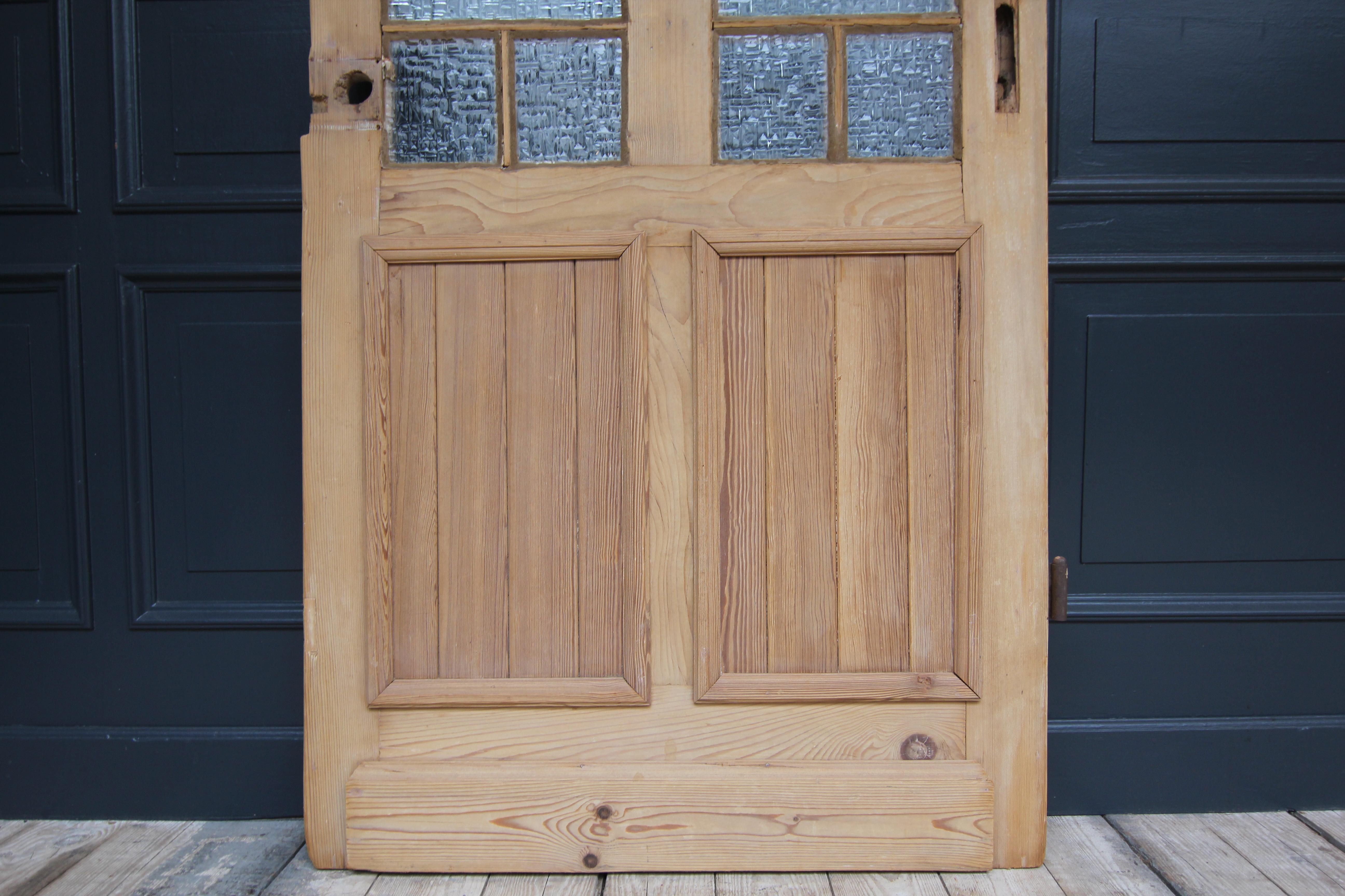 Early 20th Century Pine Door with Glass 10