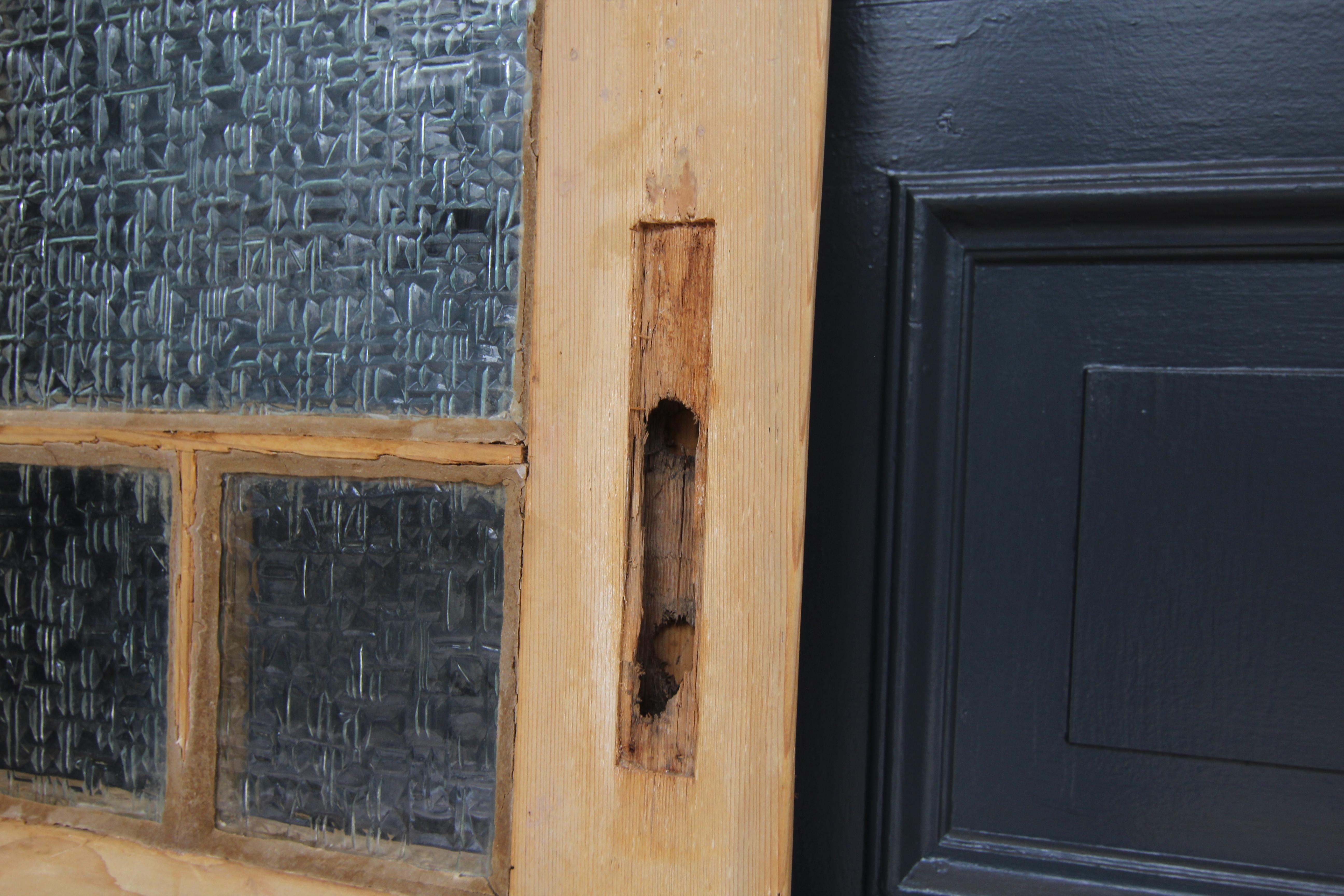 Early 20th Century Pine Door with Glass 13