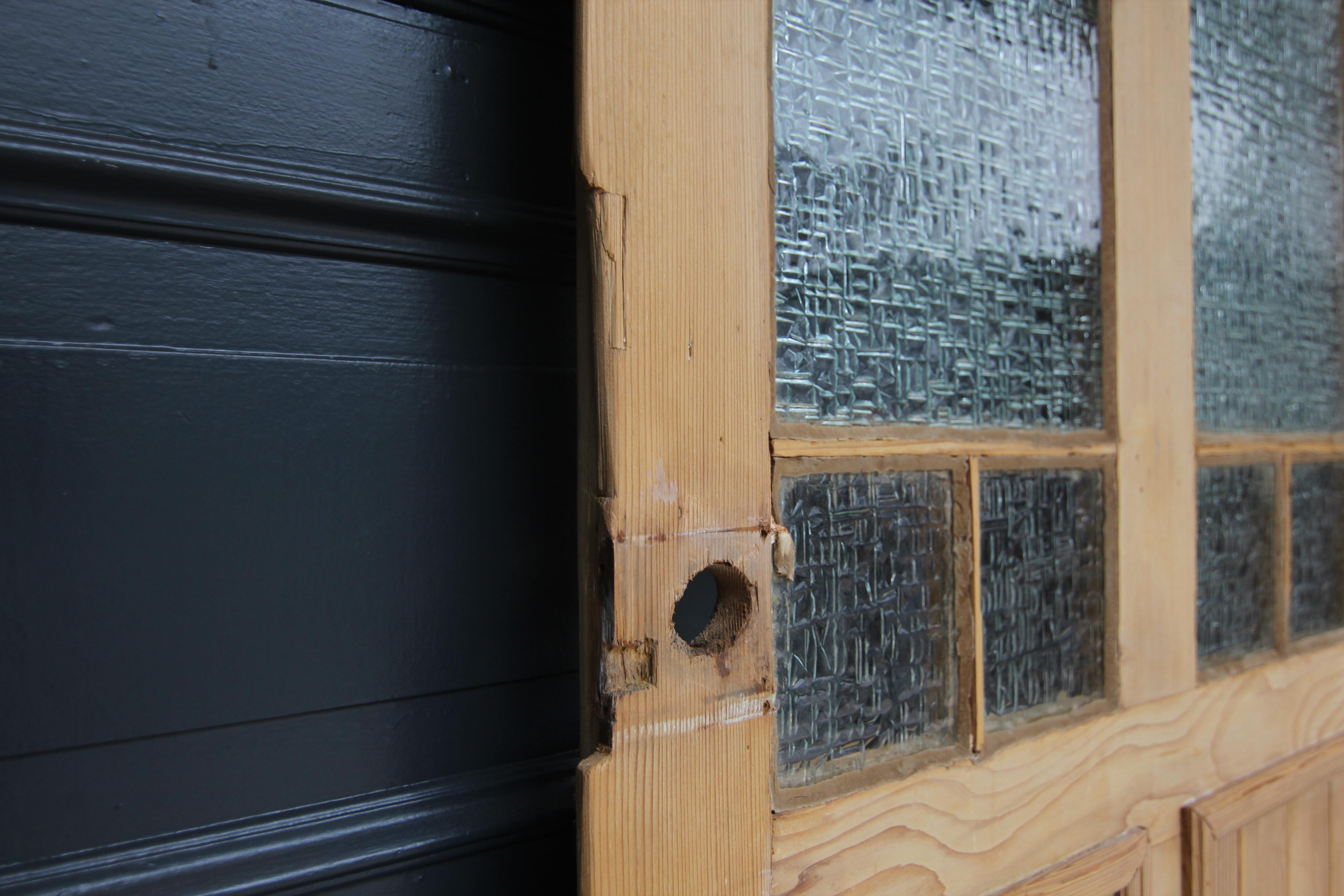 Early 20th Century Pine Door with Glass 14