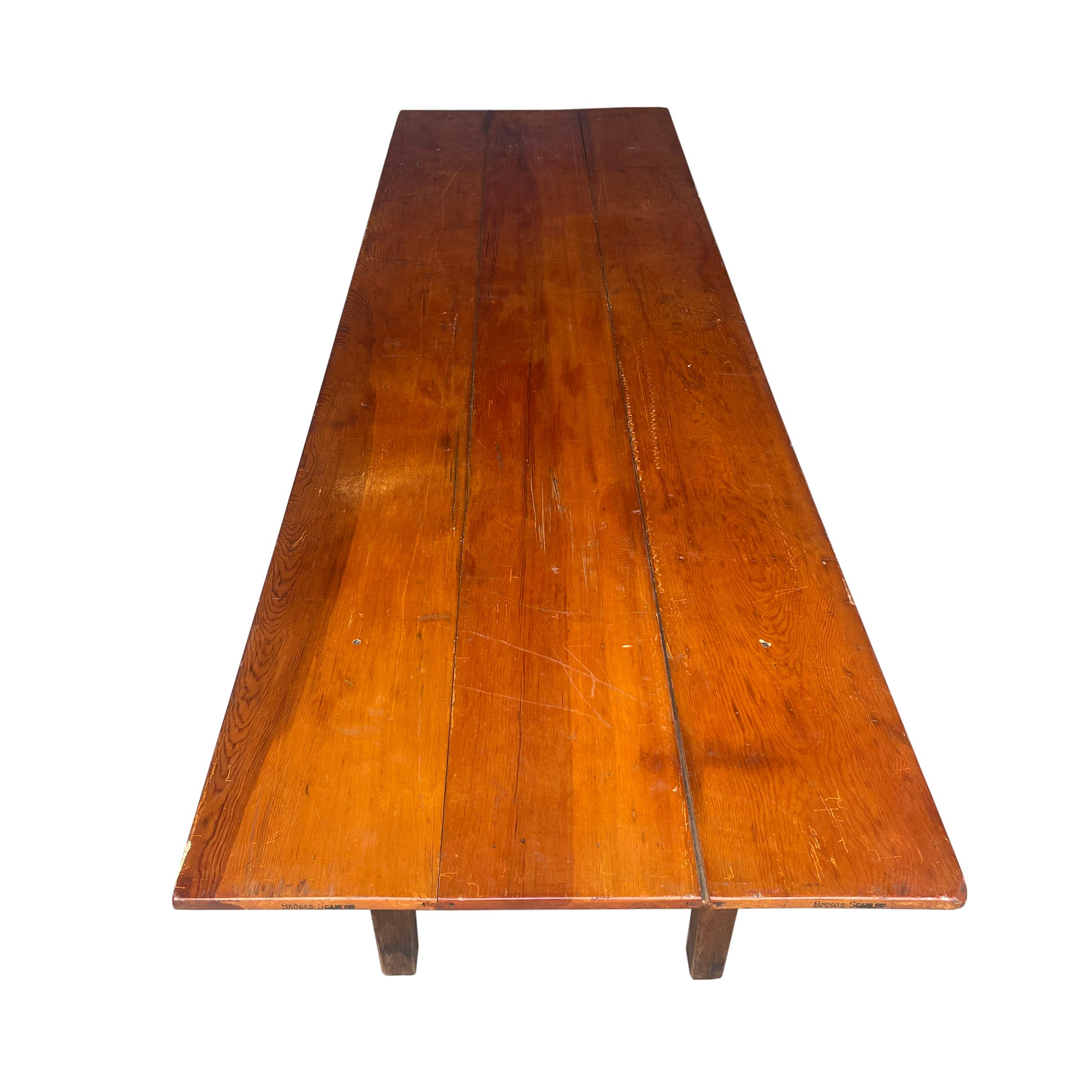 Country Early 20th Century Pine Harvest Table
