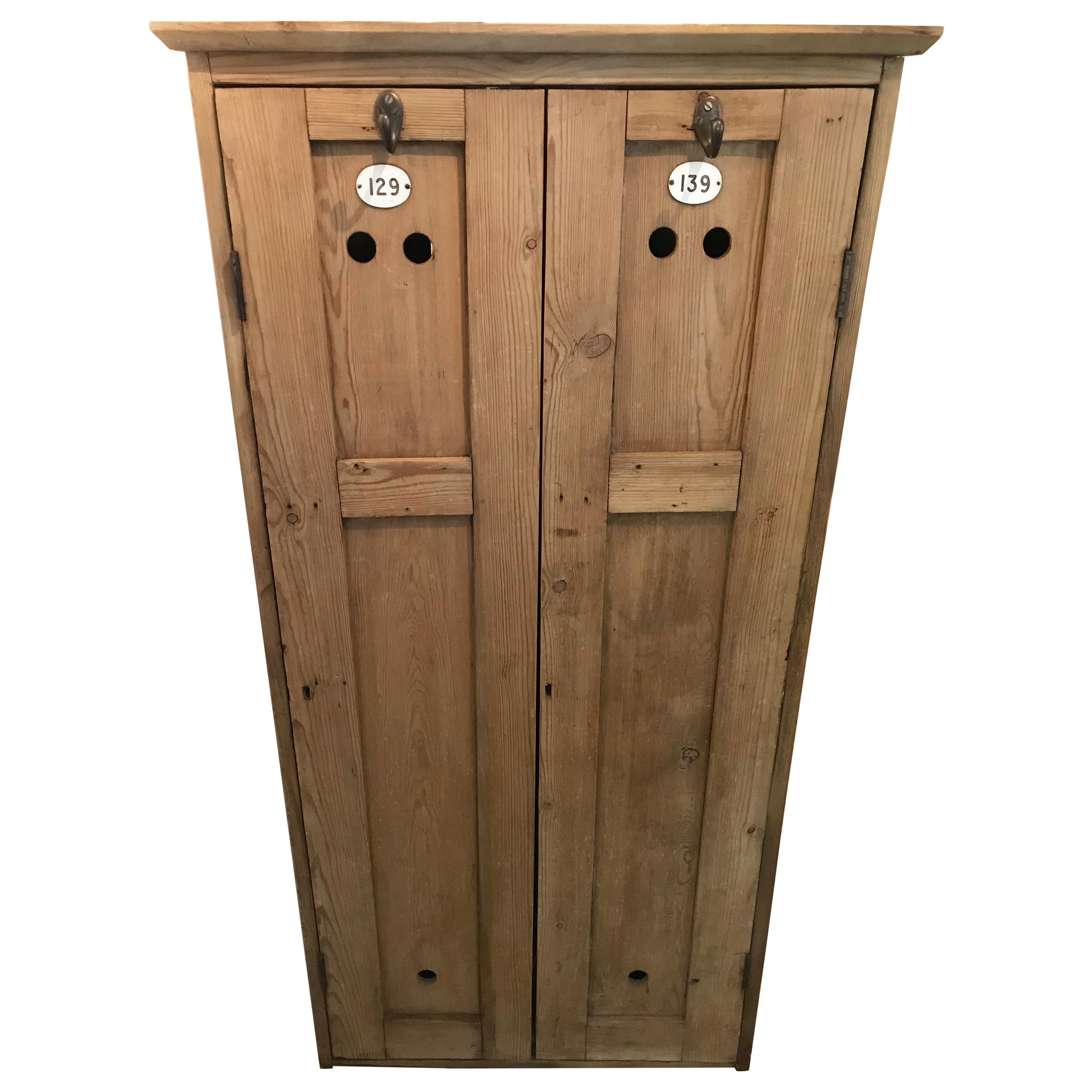 Early 20th Century Pine Lockers for Child’s Room, Mudroom, Hallway