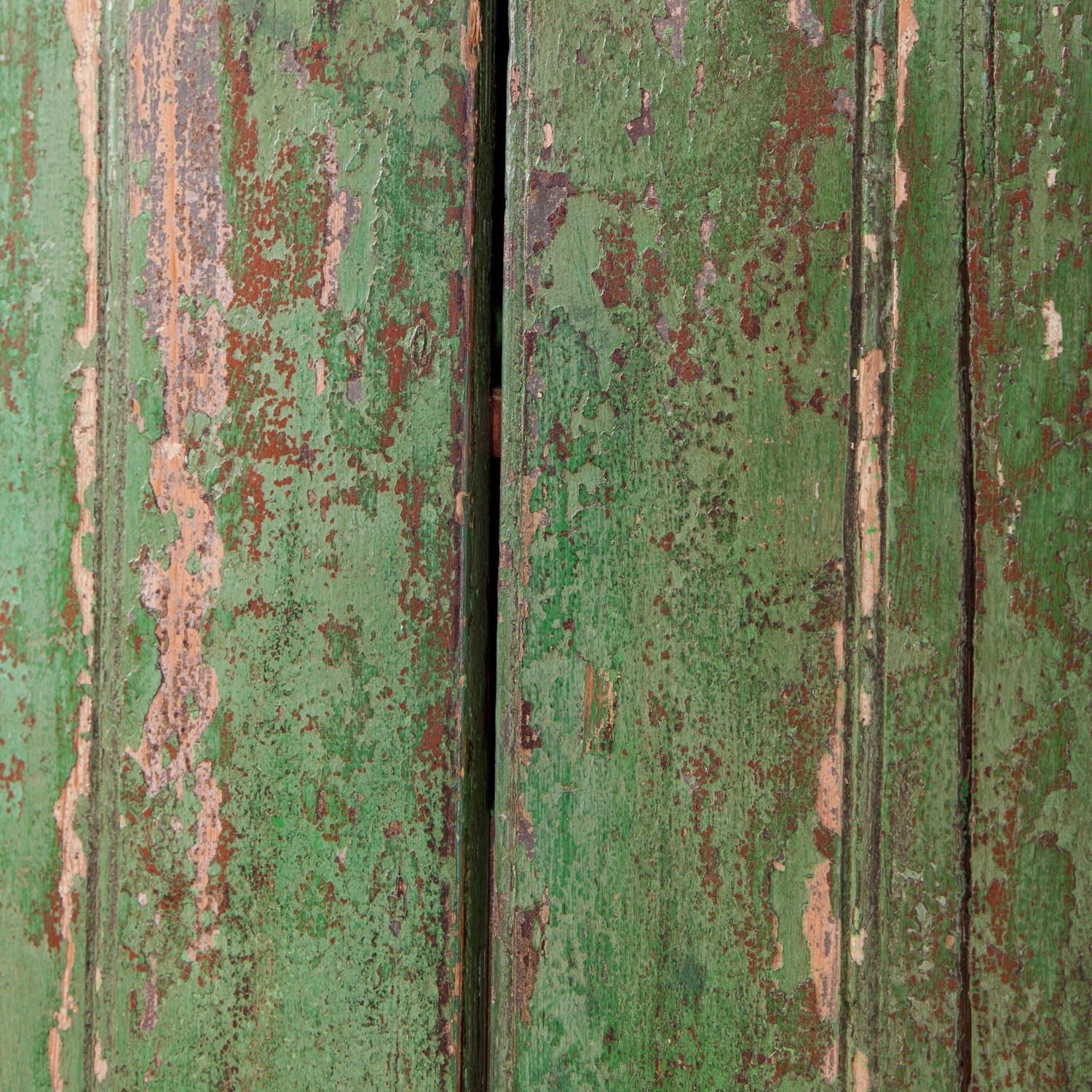 Early 20th Century Pine Painted Green Cupboard 2