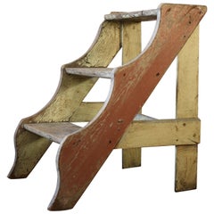 Antique Early 20th Century Pine Primative Gypsy Steps Fairground Carnival Folk Art