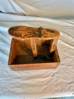 Early 20th Century Pine Shoe Shine Box