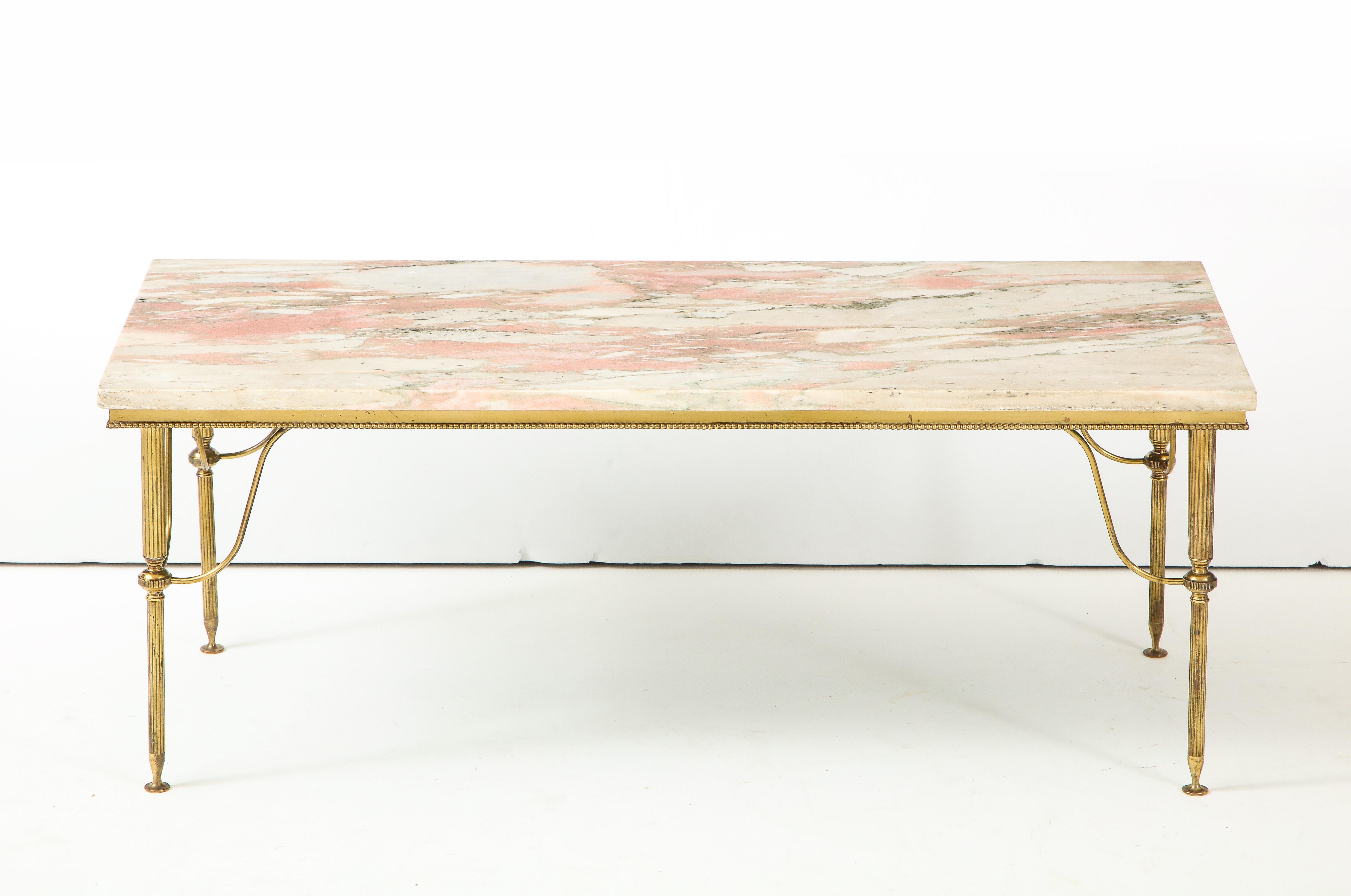 Early 20th Century Pink Marble Cocktail Table 2