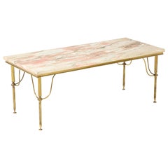 Early 20th Century Pink Marble Cocktail Table