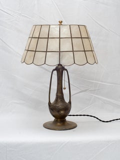 Early 20th Century Pittsburgh Olive Leaf Table Lamp