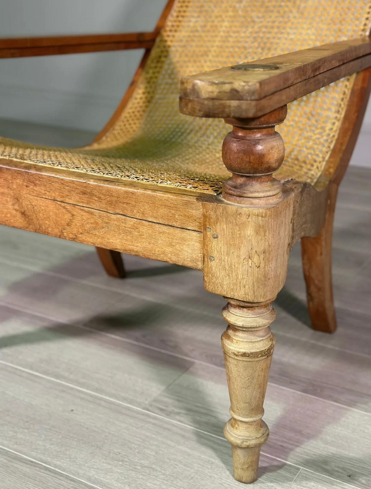 Teak Early 20th Century Plantation Chair For Sale